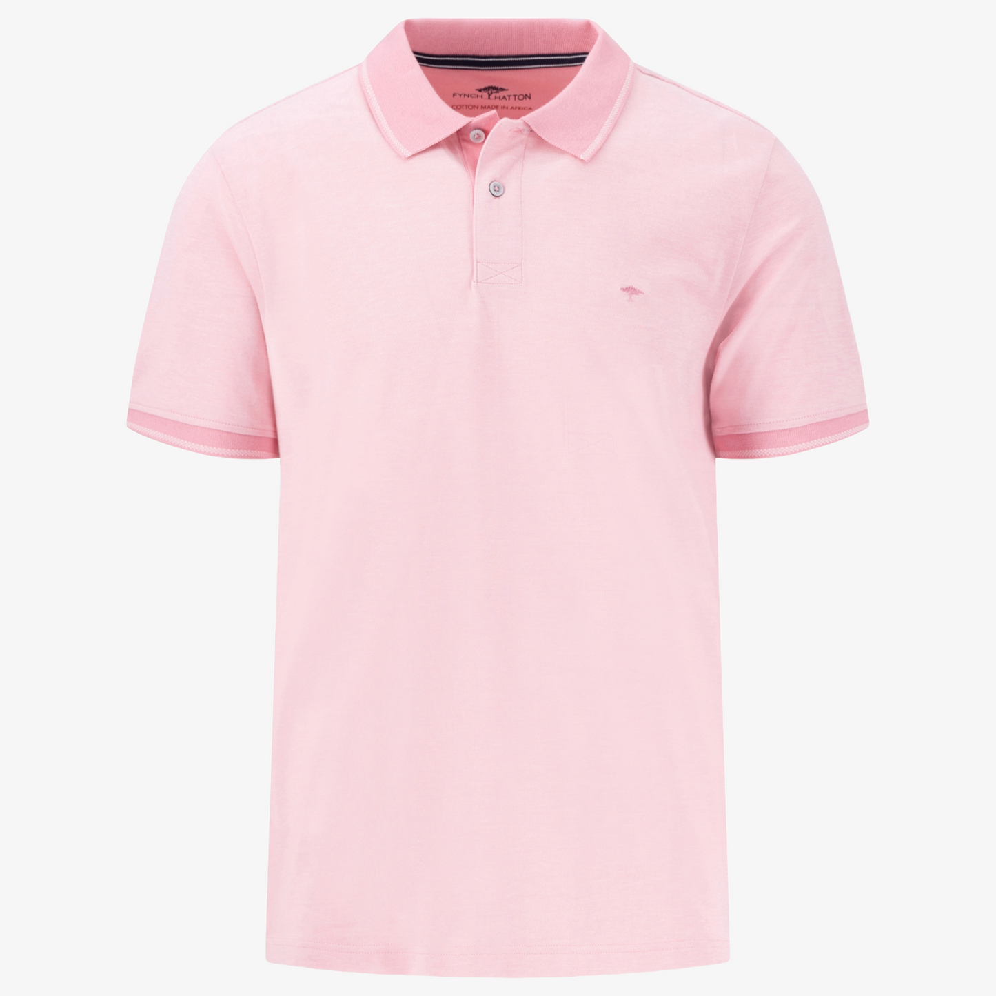 Fynch-Hatton 2 Tone Pique Polo Shirt - Peony