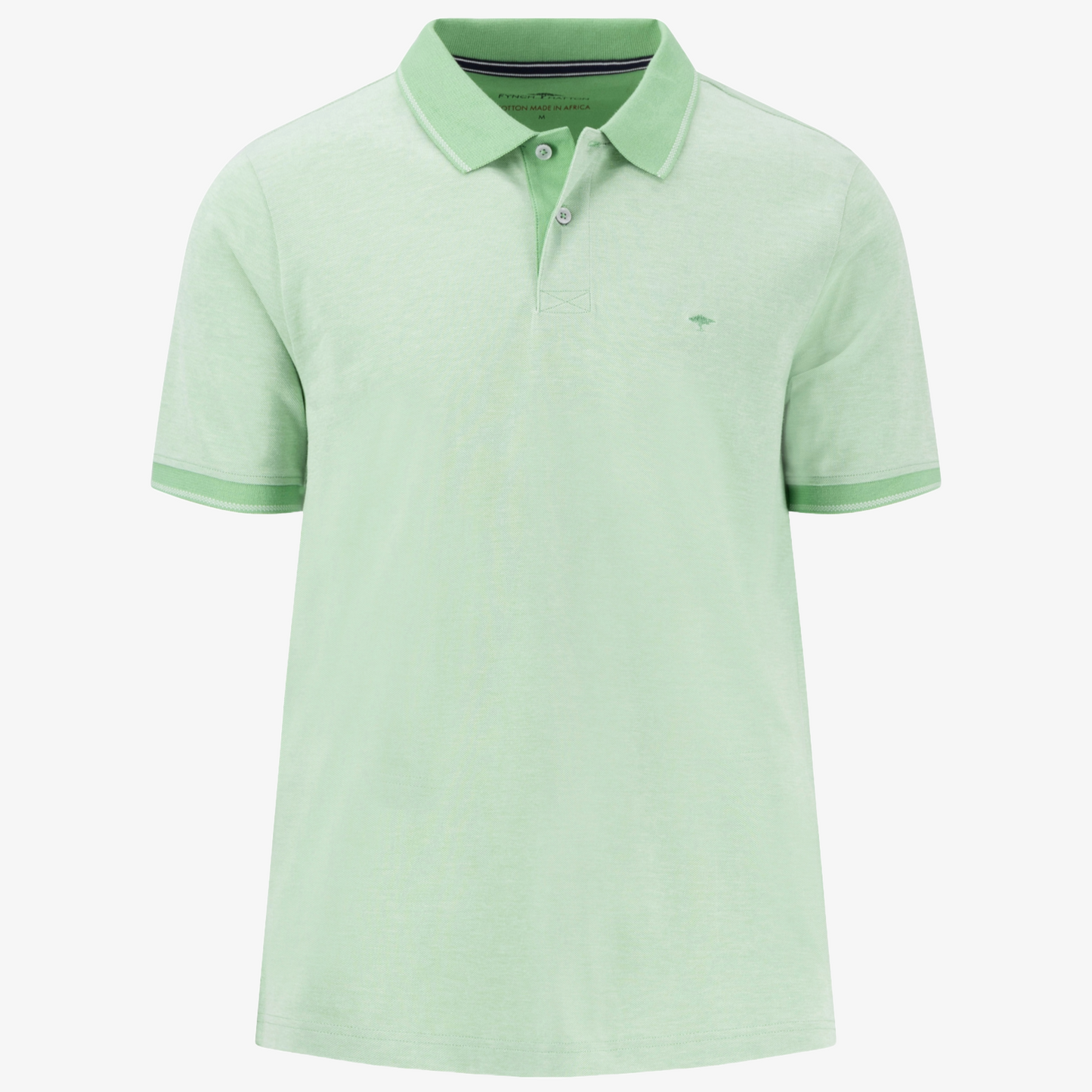 Fynch-Hatton 2 Tone Pique Polo Shirt - Turf Green