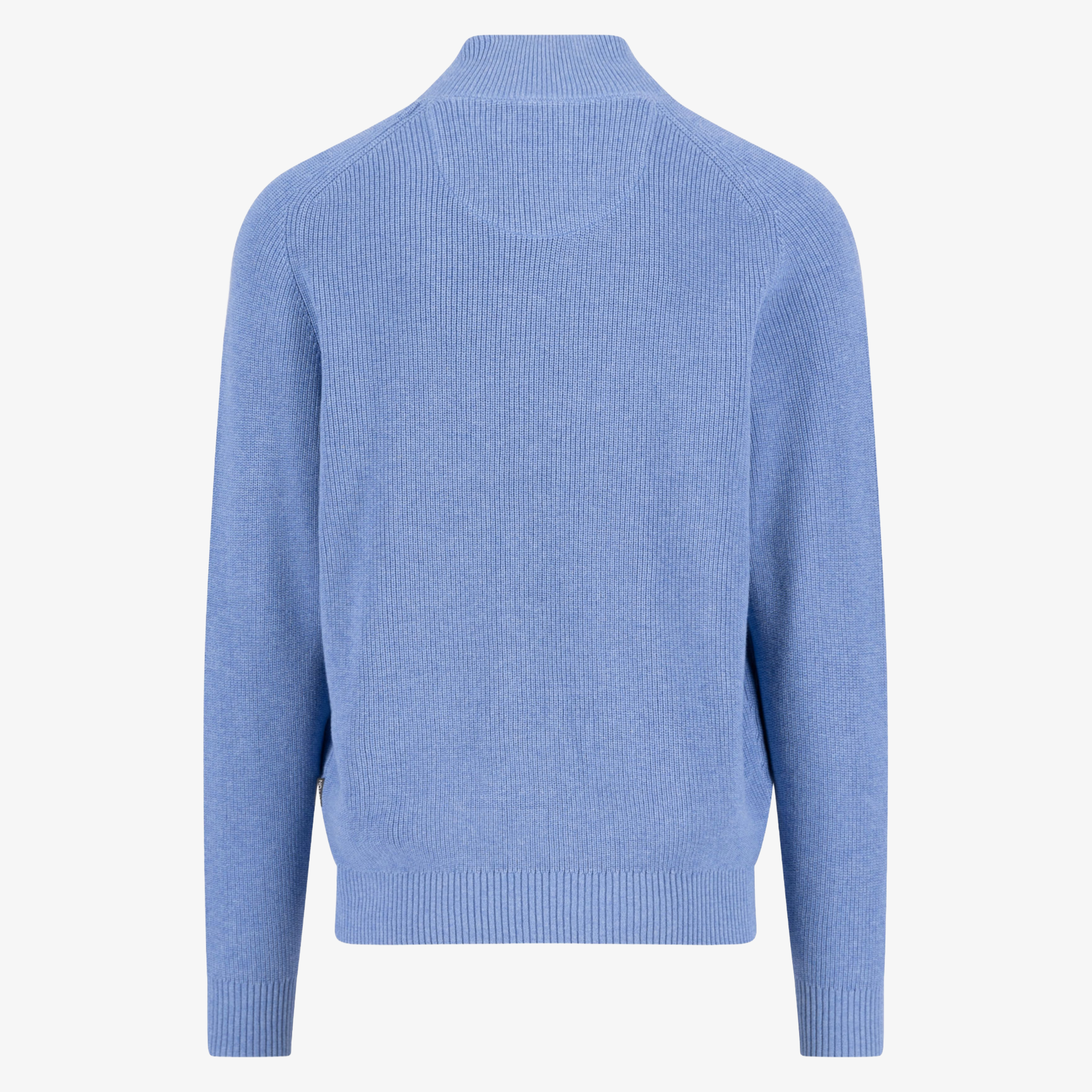 Fynch-Hatton Half Zip Knitted Jumper - Crystal Blue