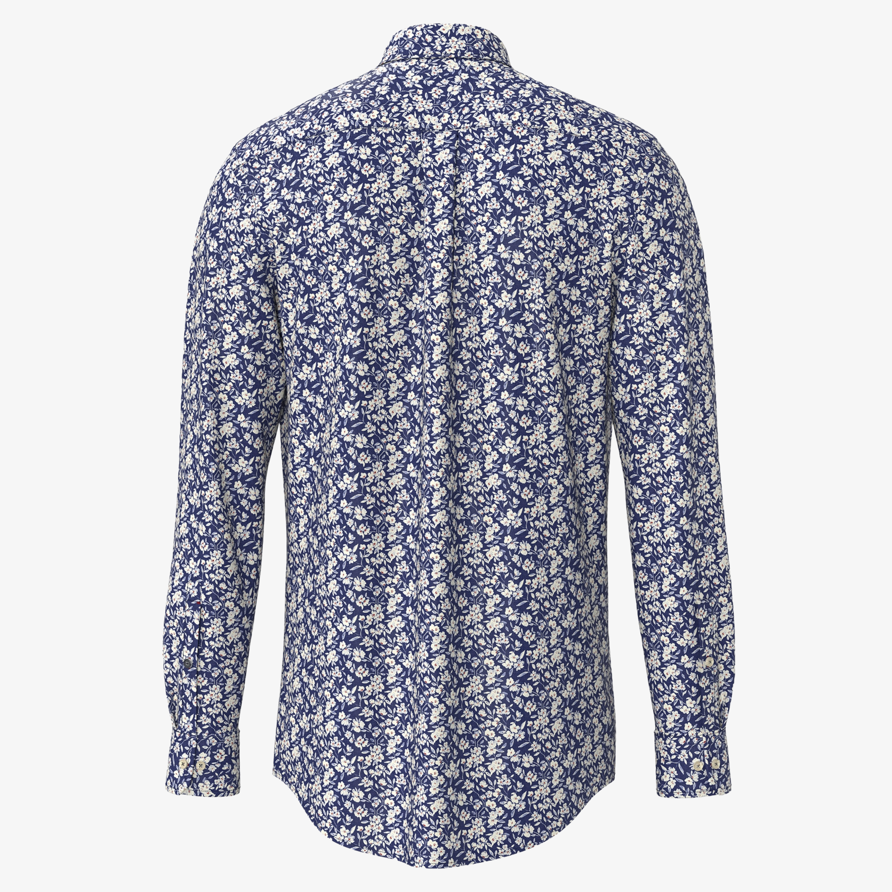Fynch-Hatton Winter Flower Print Shirt - Misty Blue