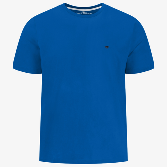 Fynch-Hatton Crew Neck T Shirt - Strong Blue