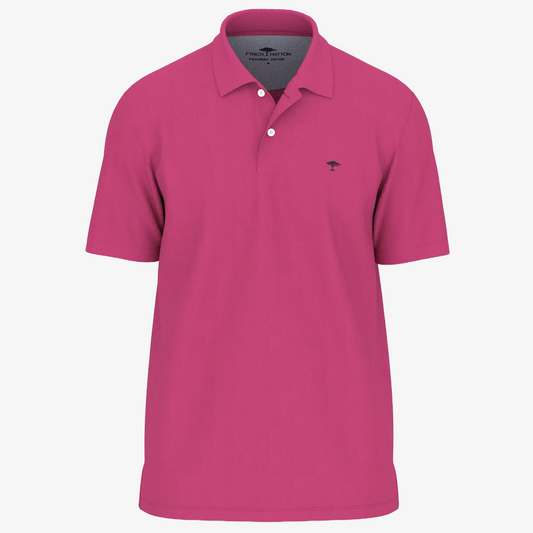 Fynch-Hatton Cotton Polo Shirt - Malaga Pink