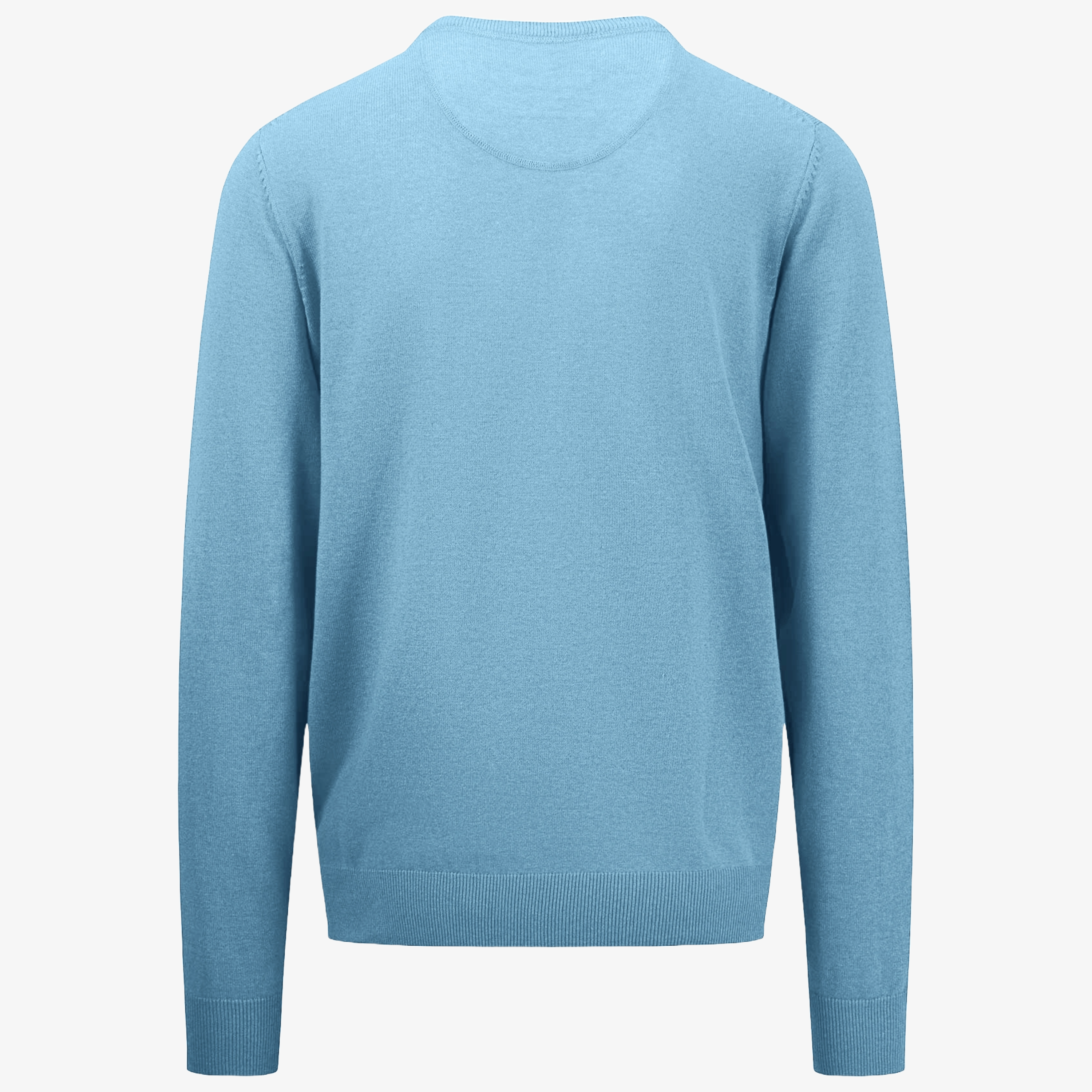 Fynch-Hatton Superfine Cotton Crew Jumper - Splashy Ocean
