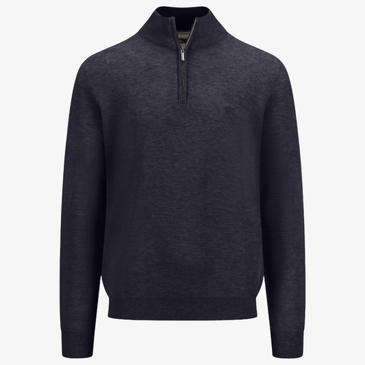 Fynch-Hatton Half Zip Jumper - Navy