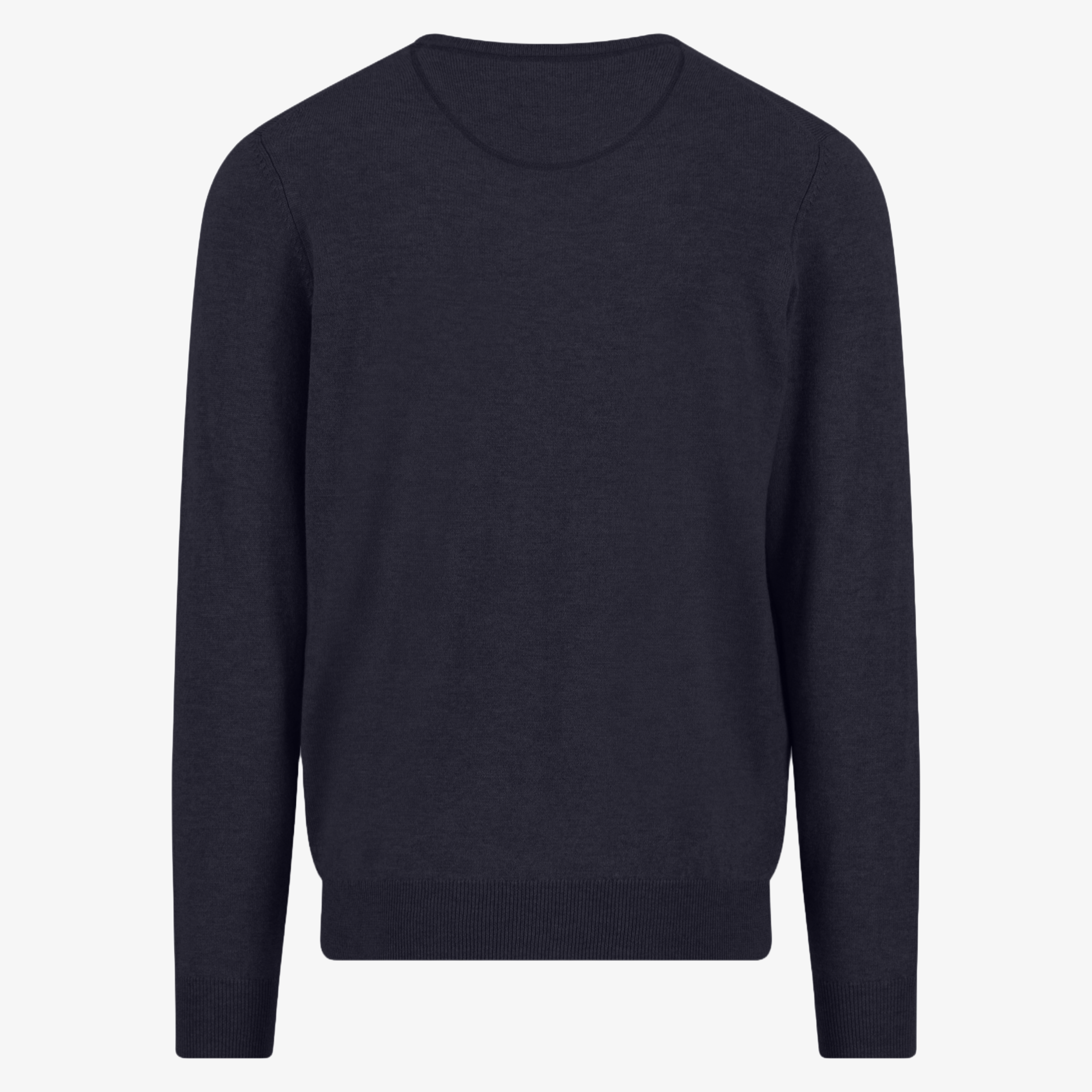 Fynch-Hatton Merino-Cashmere Crew Neck Jumper - Navy