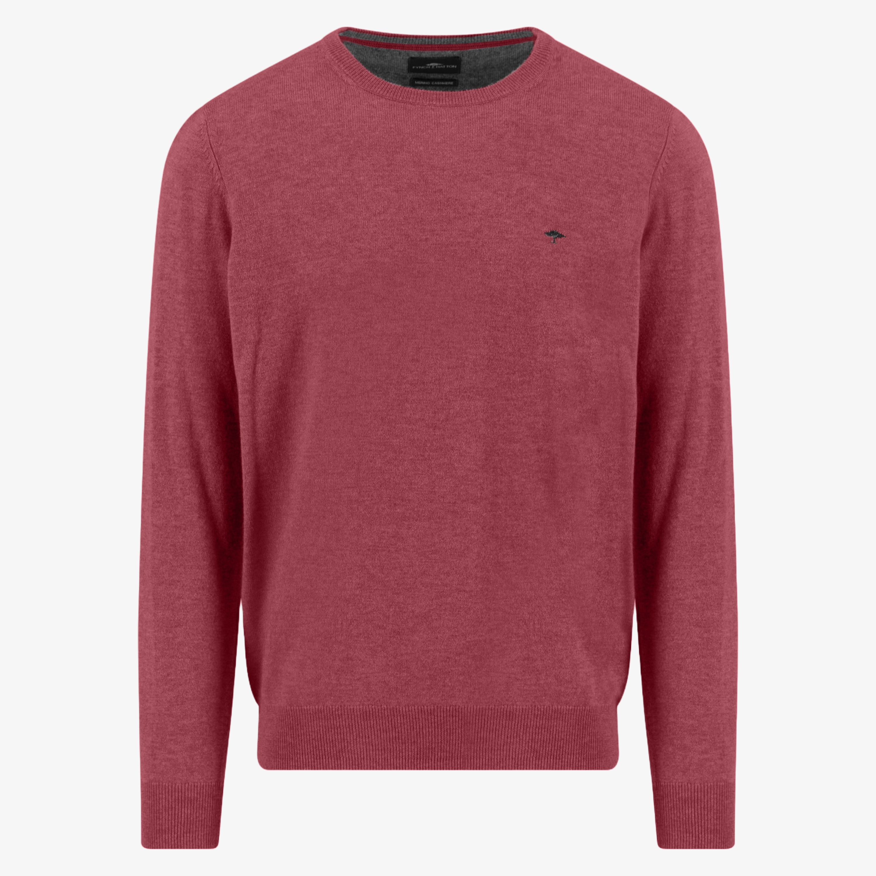 Fynch-Hatton Merino-Cashmere Crew Neck Jumper - Berry