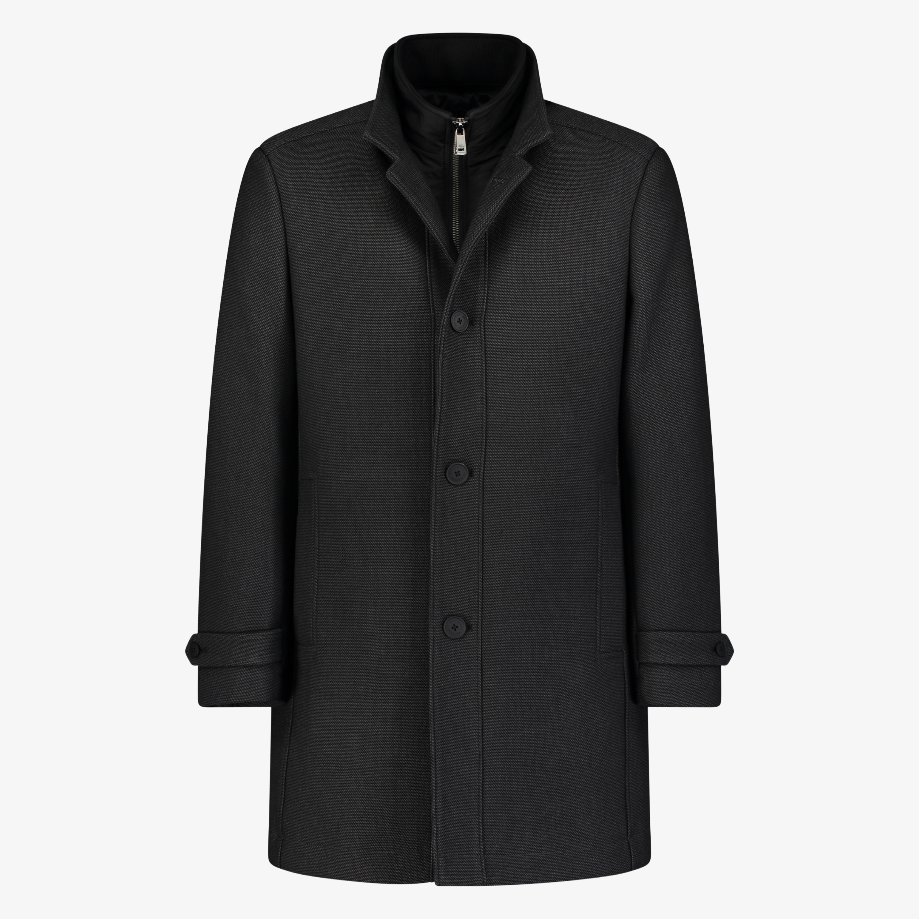 Roy Robson Quilted Overcoat Coat - Medium Grey