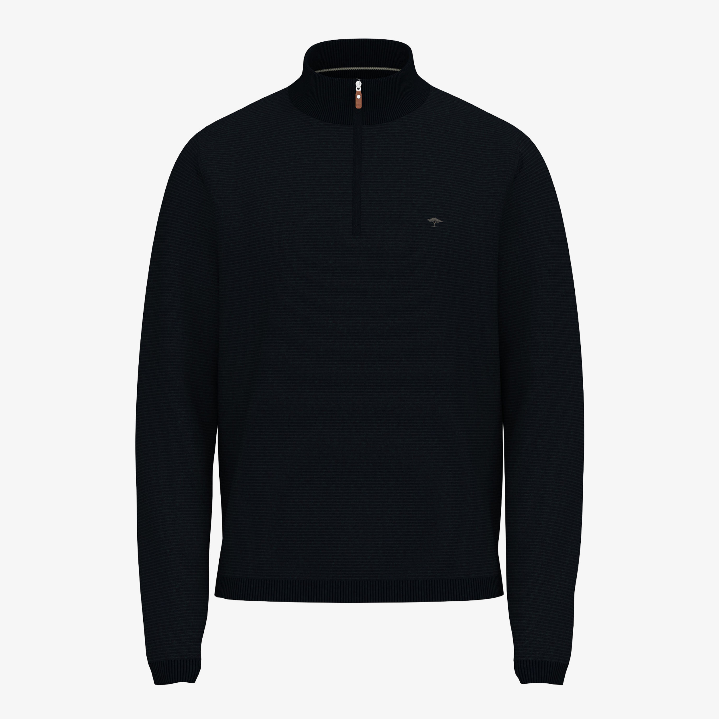 Fynch-Hatton Air Cotton Half Zip Jumper - Navy