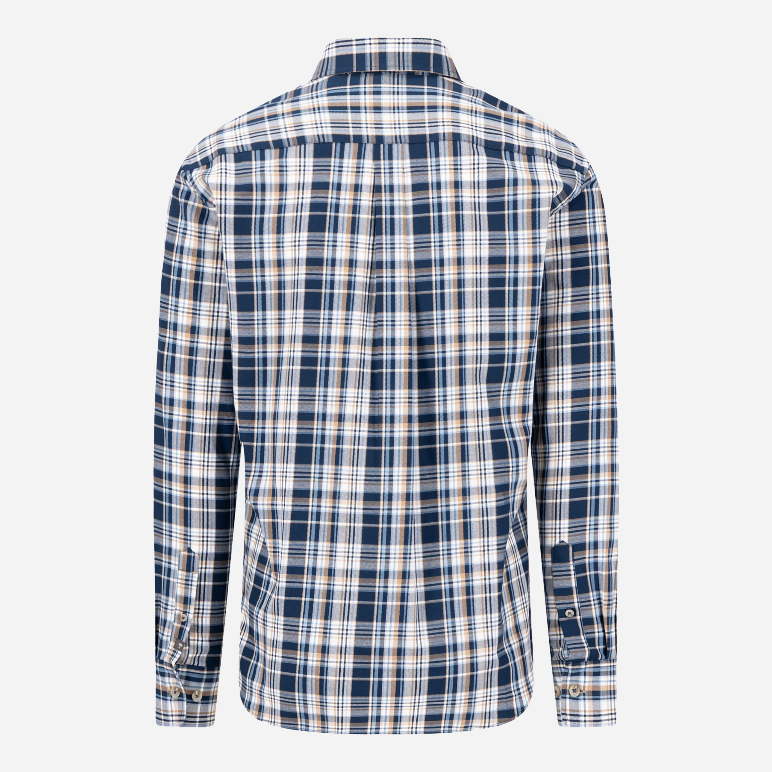 Fynch-Hatton Twill Check Shirt - Navy