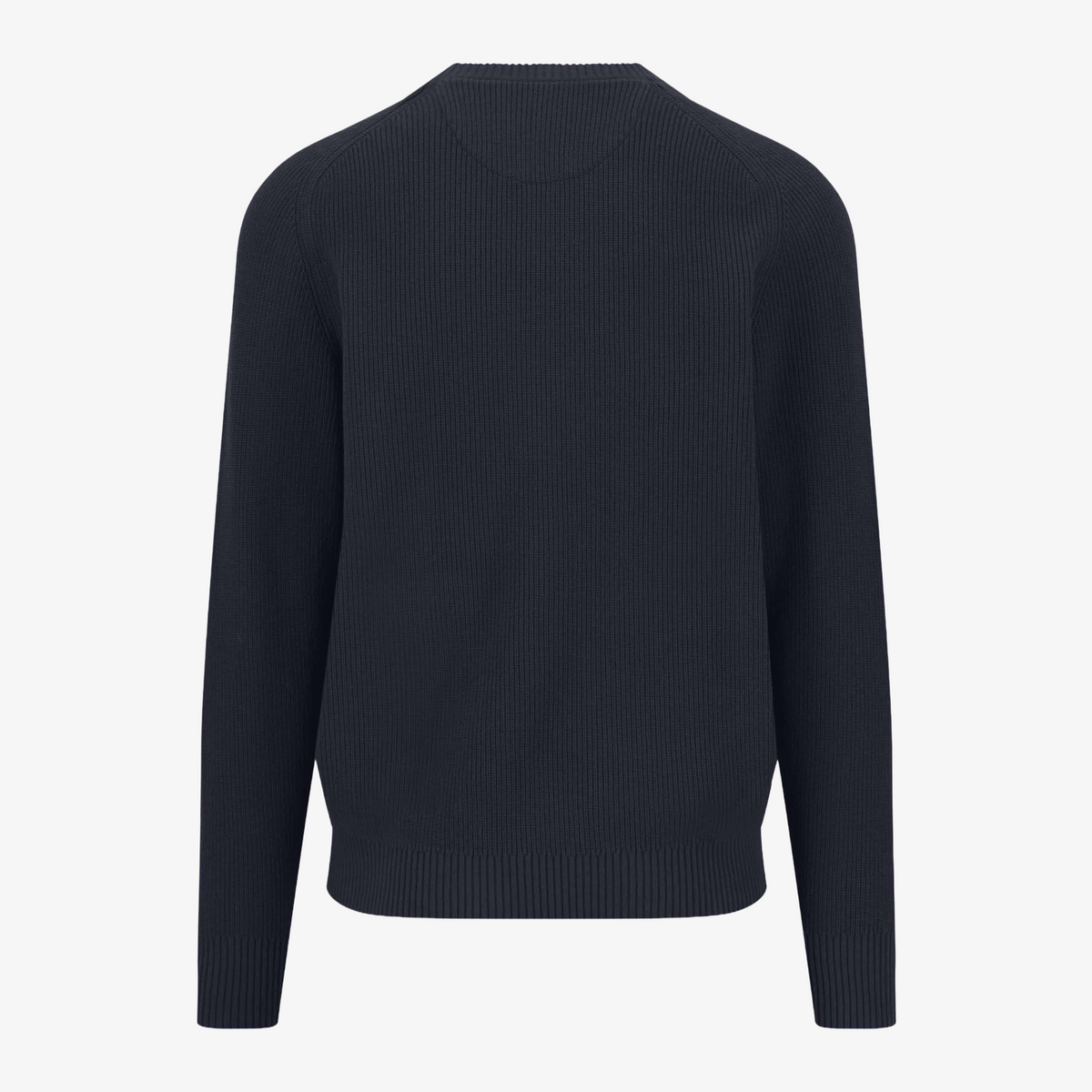 Fynch-Hatton Crew Neck Structure Jumper - Navy