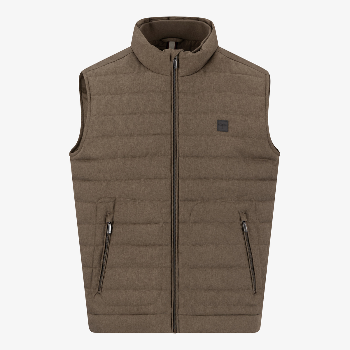 Fynch-Hatton Melange Quilted Gilet - Earth