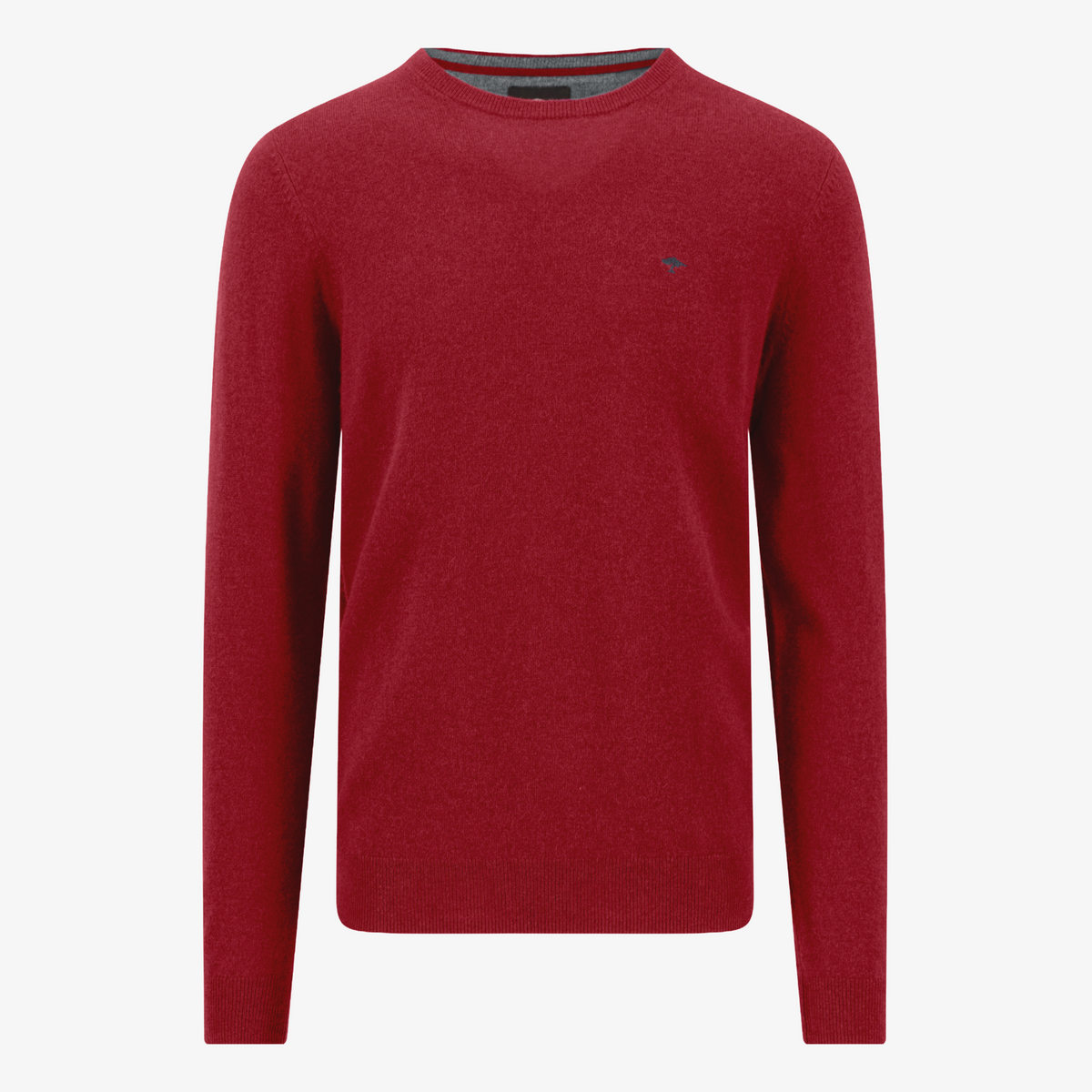 Fynch-Hatton Crew Neck Merino-Cashmere Jumper - Brick
