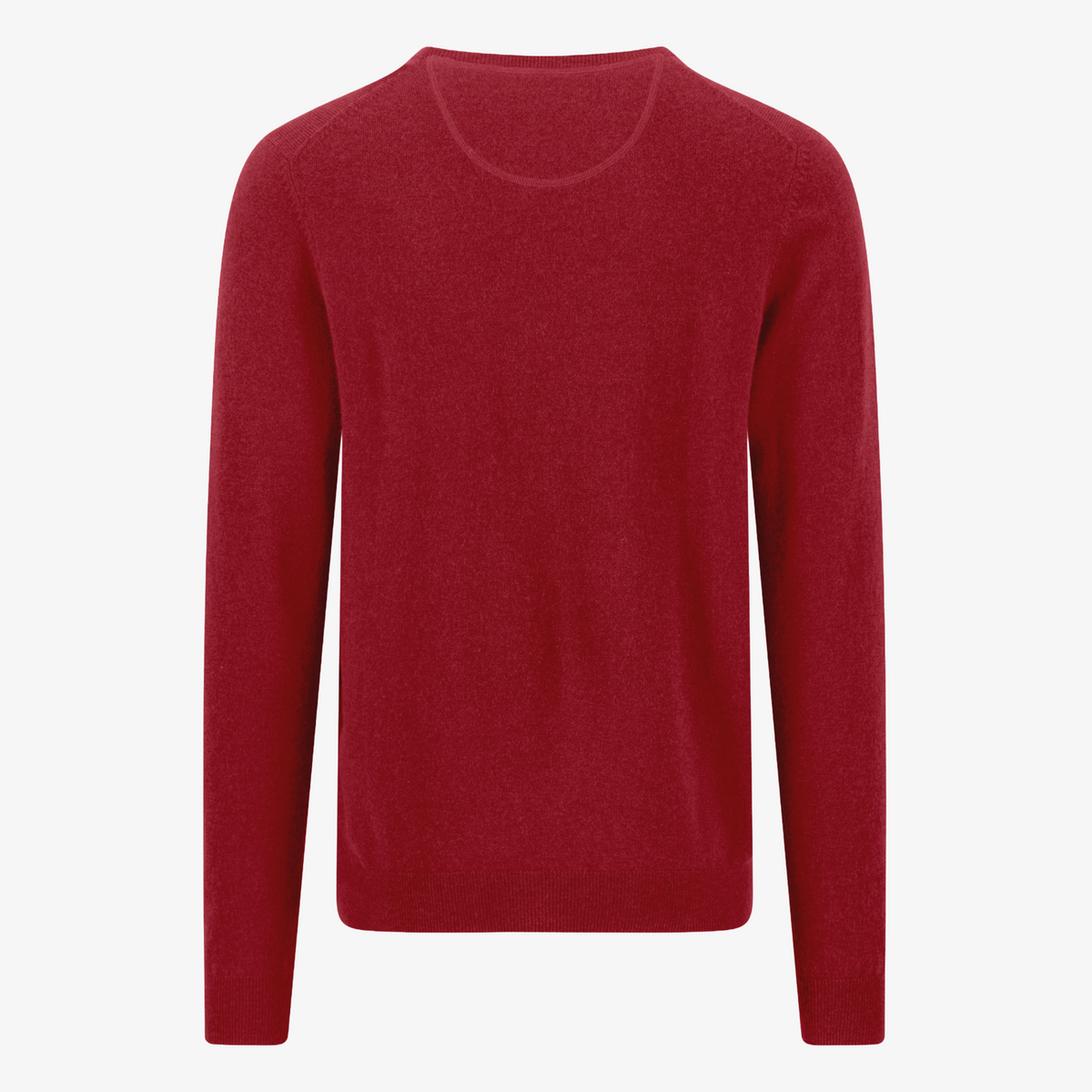Fynch-Hatton Crew Neck Merino-Cashmere Jumper - Brick