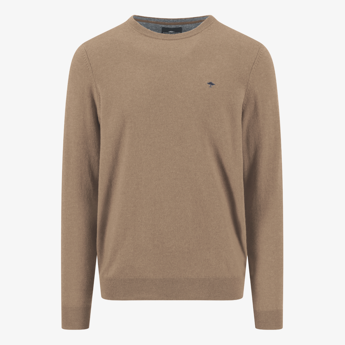 Fynch-Hatton Crew Neck Merino-Cashmere Jumper - Taupe