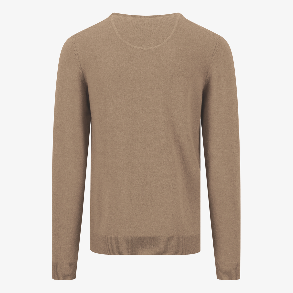 Fynch-Hatton Crew Neck Merino-Cashmere Jumper - Taupe