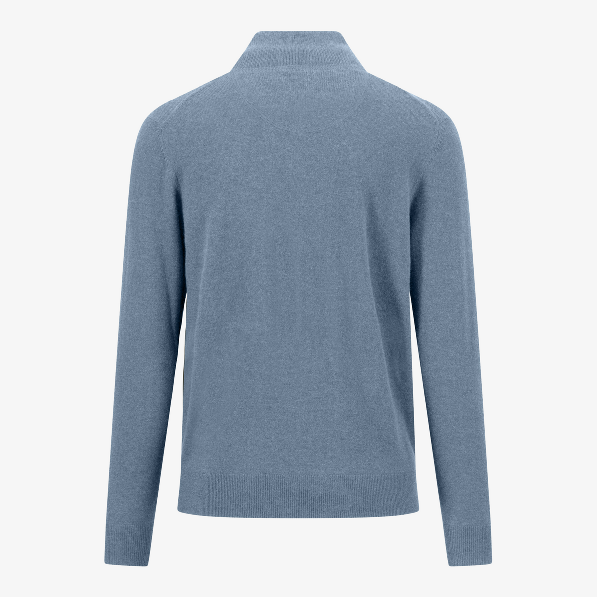 Fynch-Hatton Half Zip Merino-Cashmere Jumper - Blue