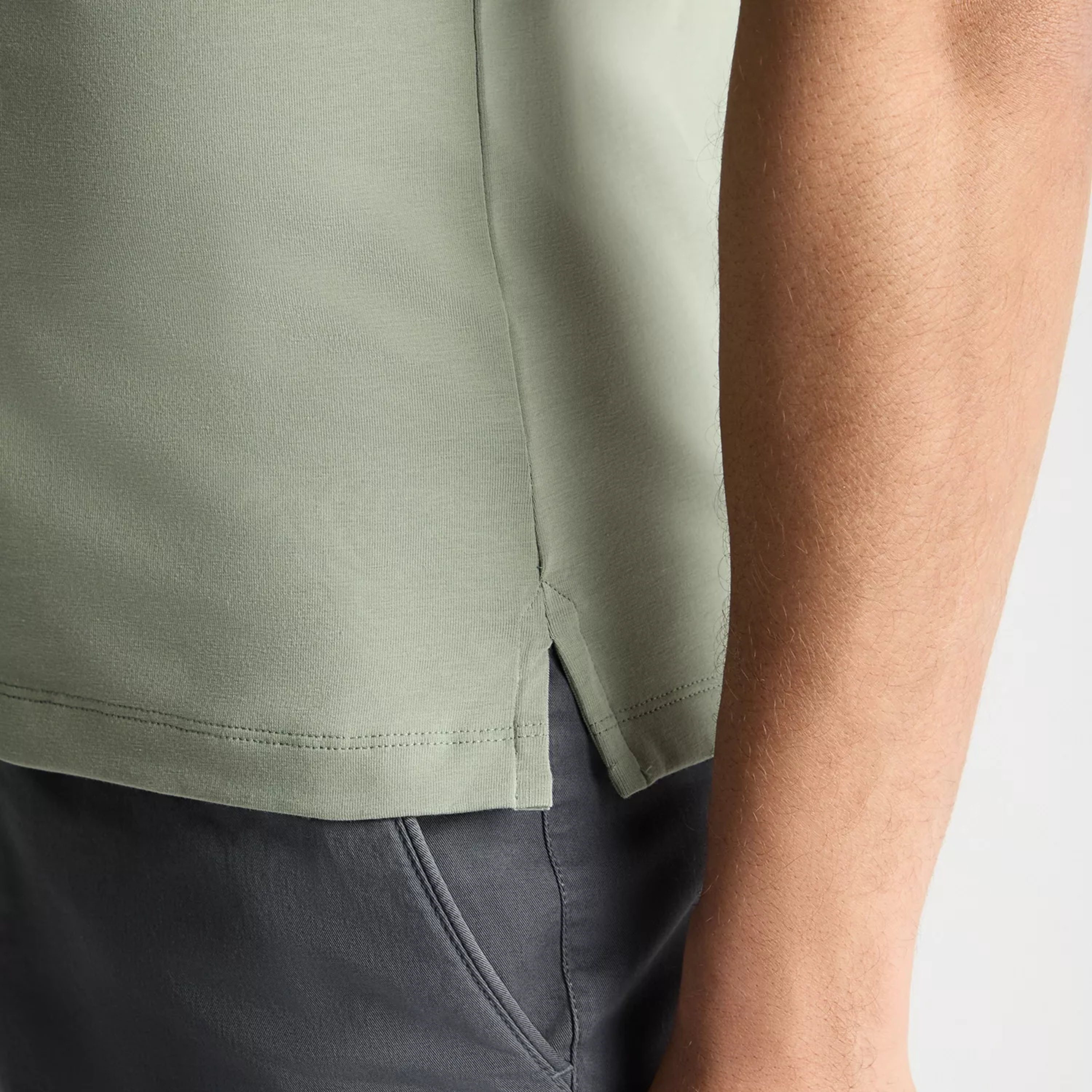 Remus Tapered Fit Cotton Stretch Polo Shirt - Olive Green