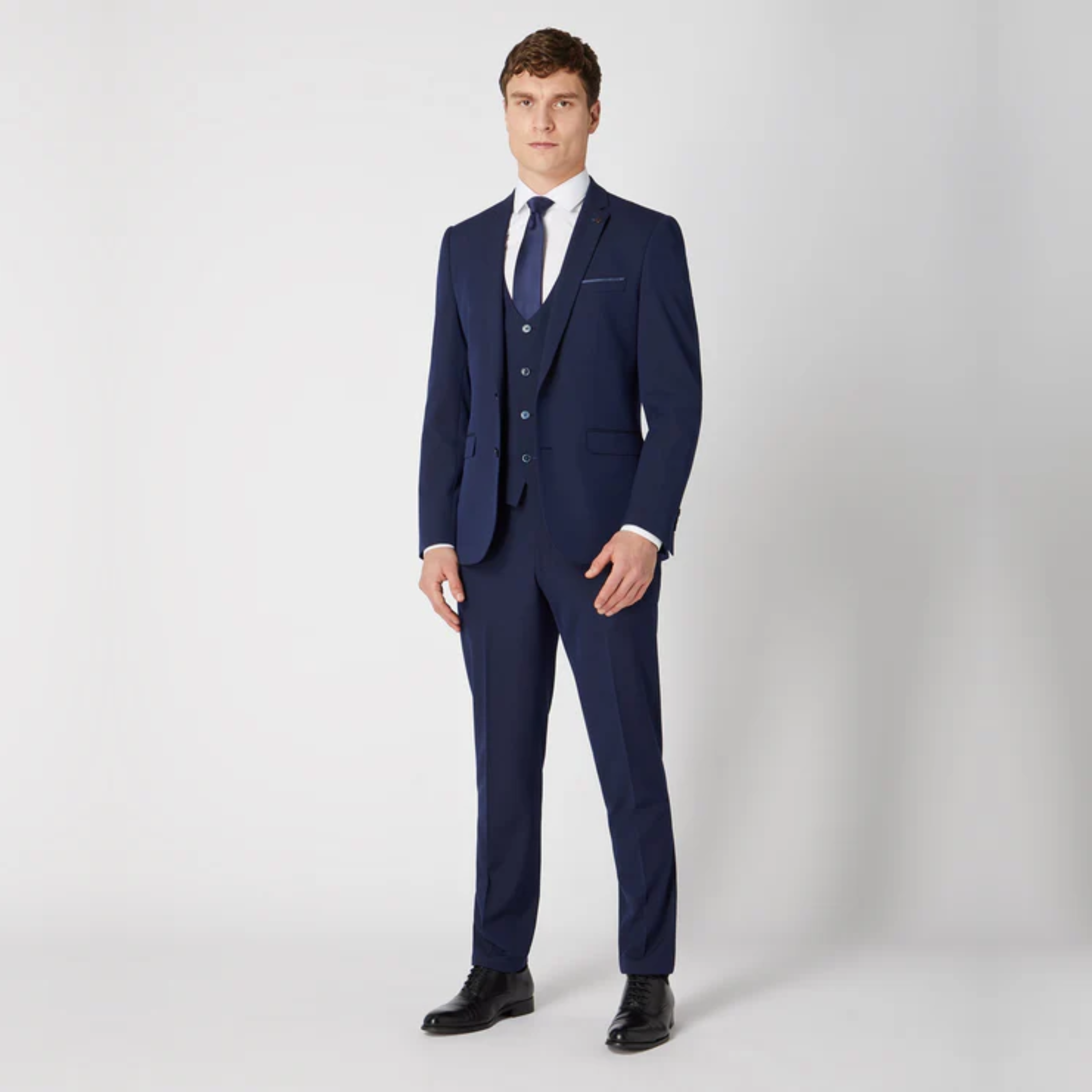 Remus Slim Fit Stretch Luca Suit Jacket - Navy