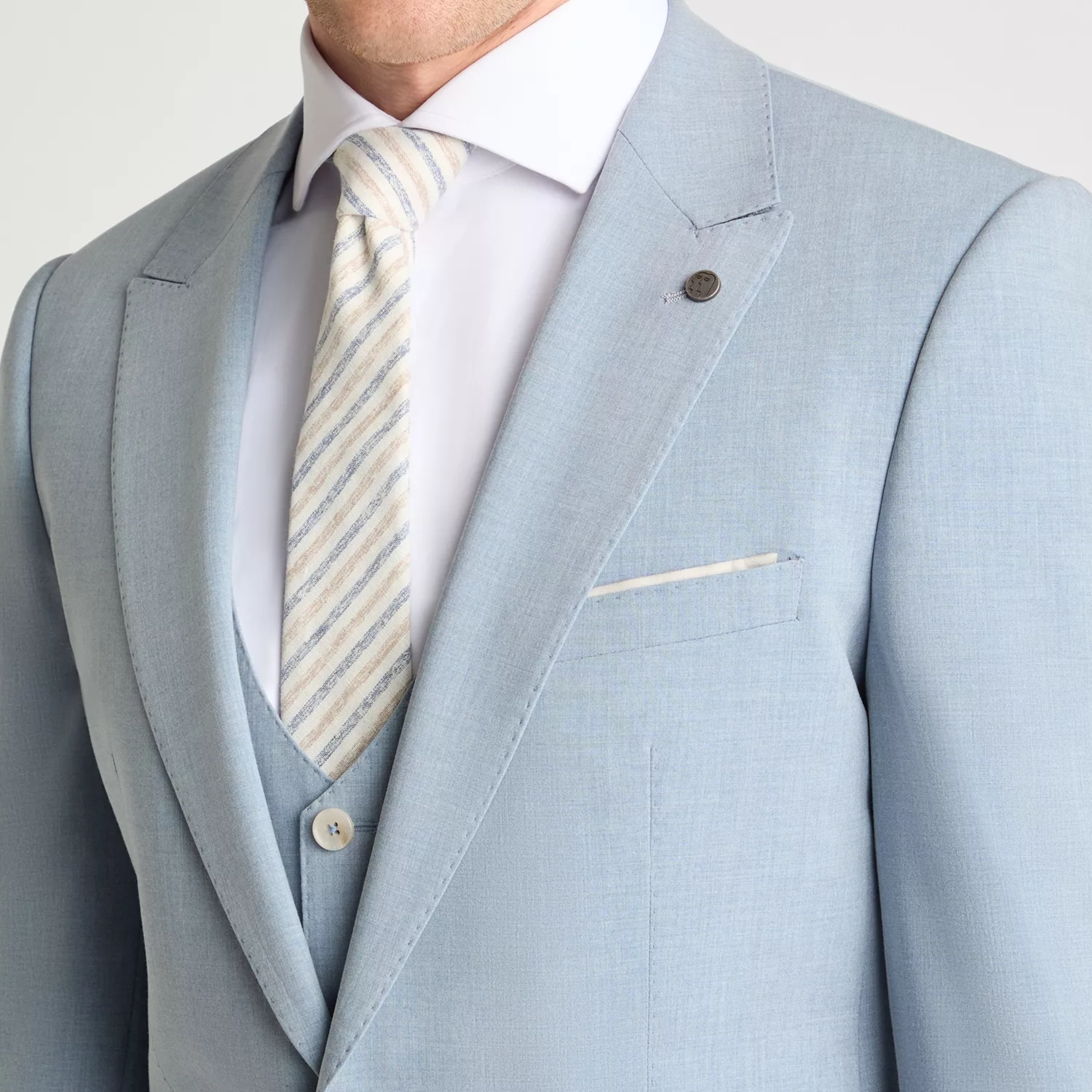Remus Massa Slim Fit Suit Jacket - Light Blue