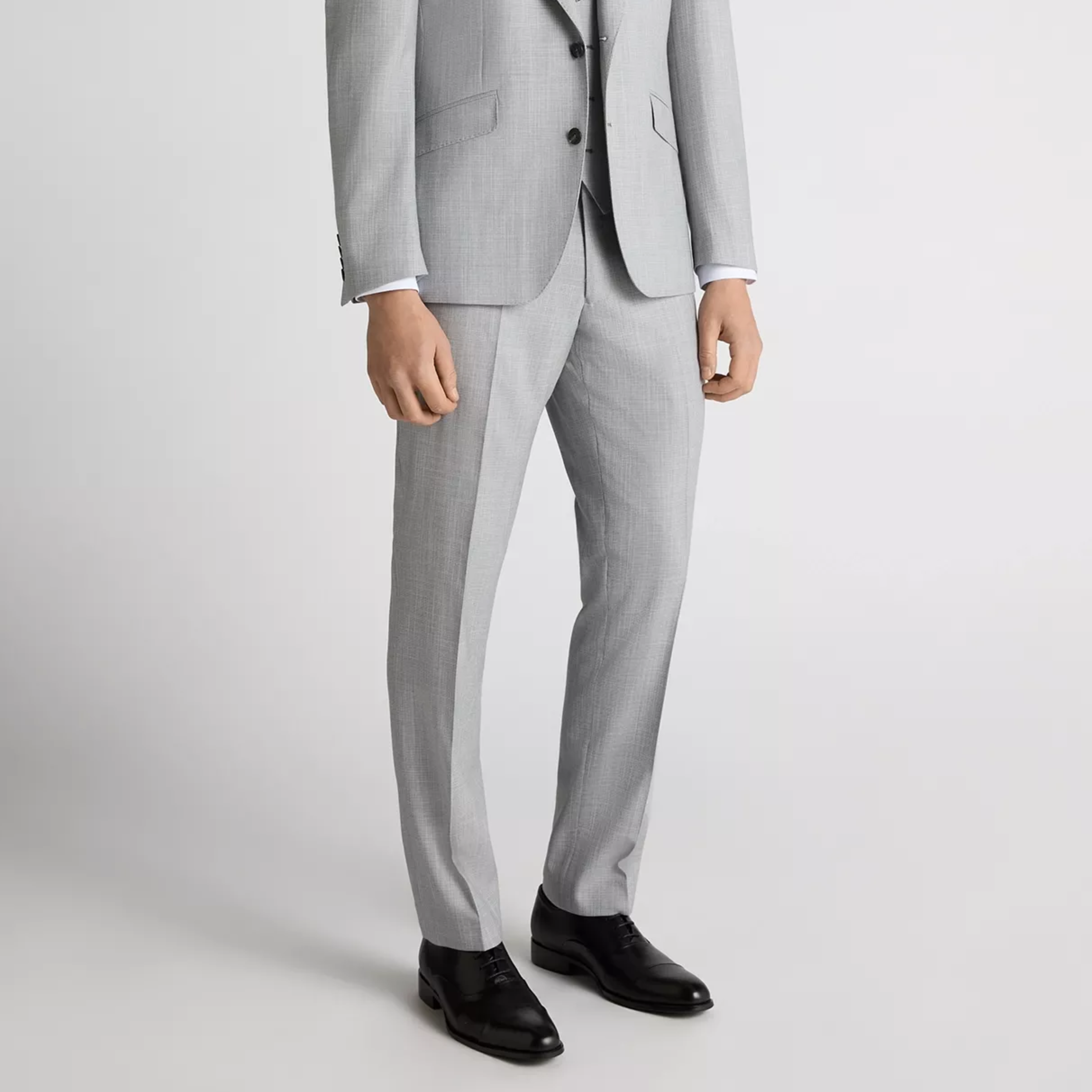 Remus Palucci Tapered Fit Suit Trousers - Light Blue