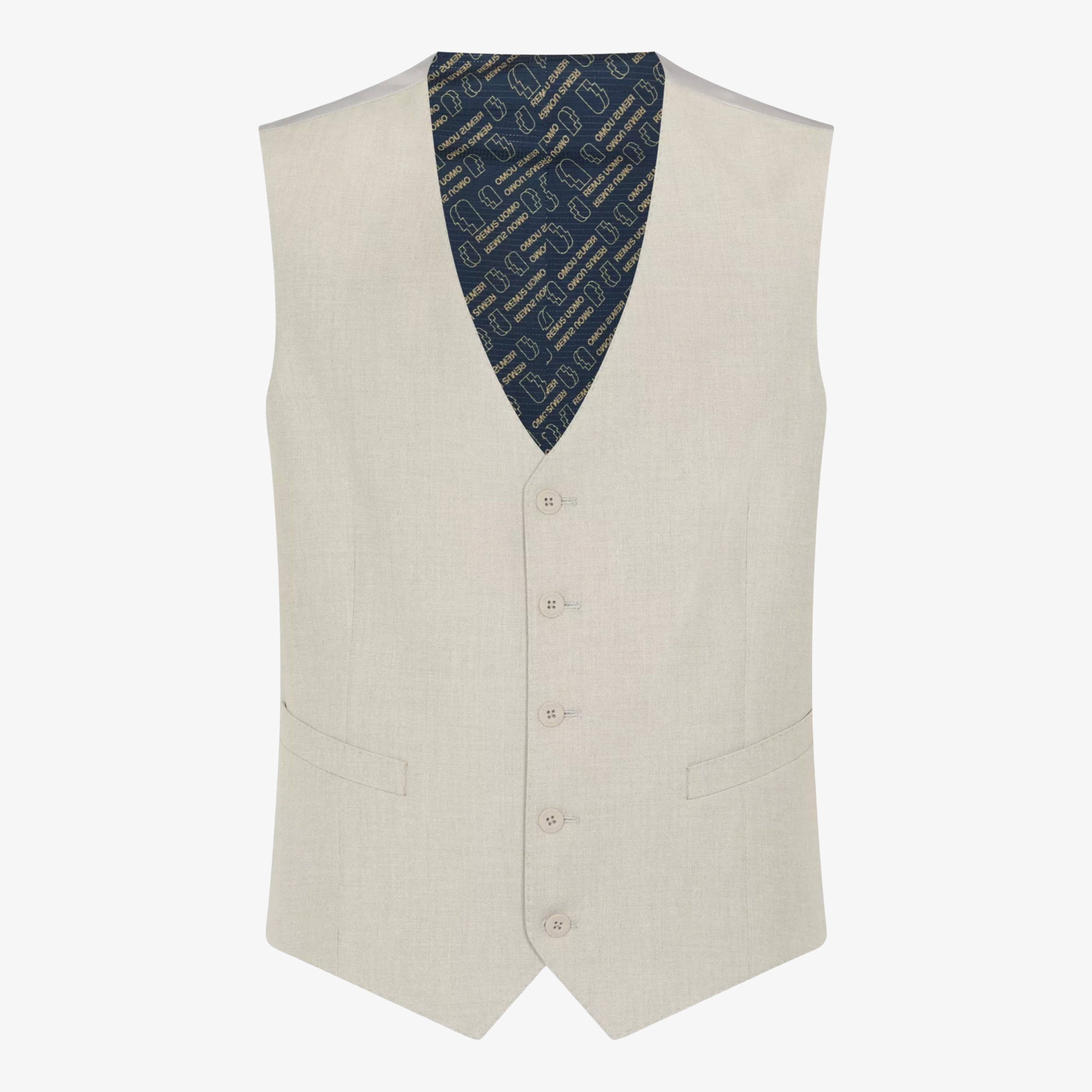 Remus Slim Fit Pablo Waistcoat - Beige