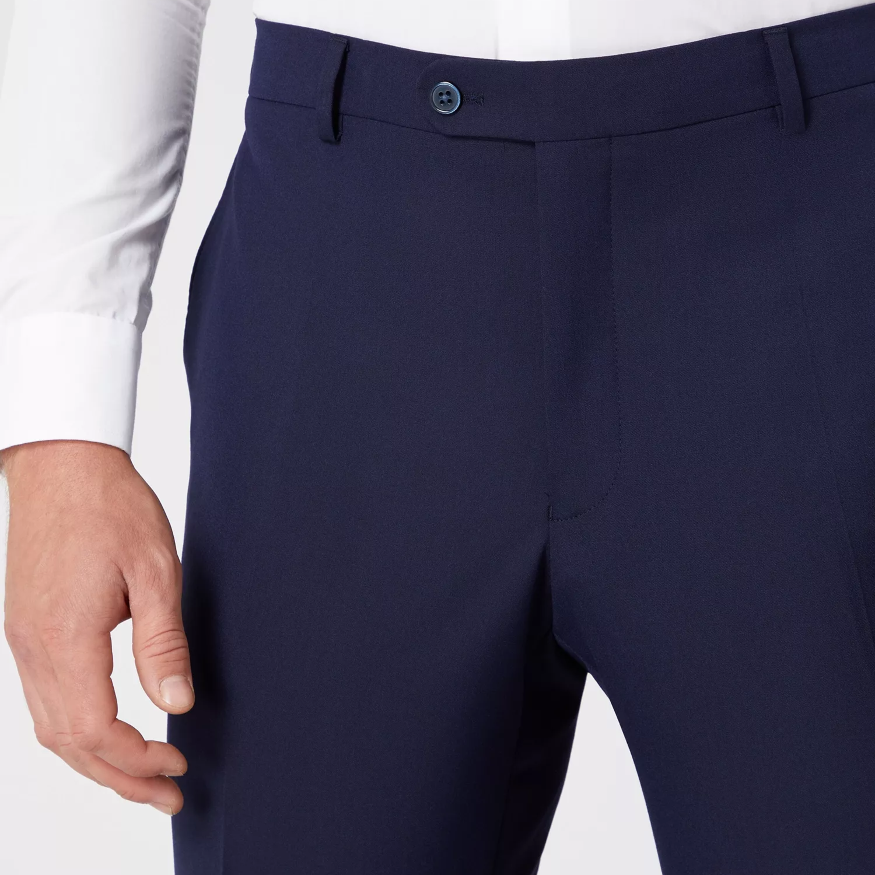 Remus Regular Fit Stretch Suit Palucci Trousers - Navy