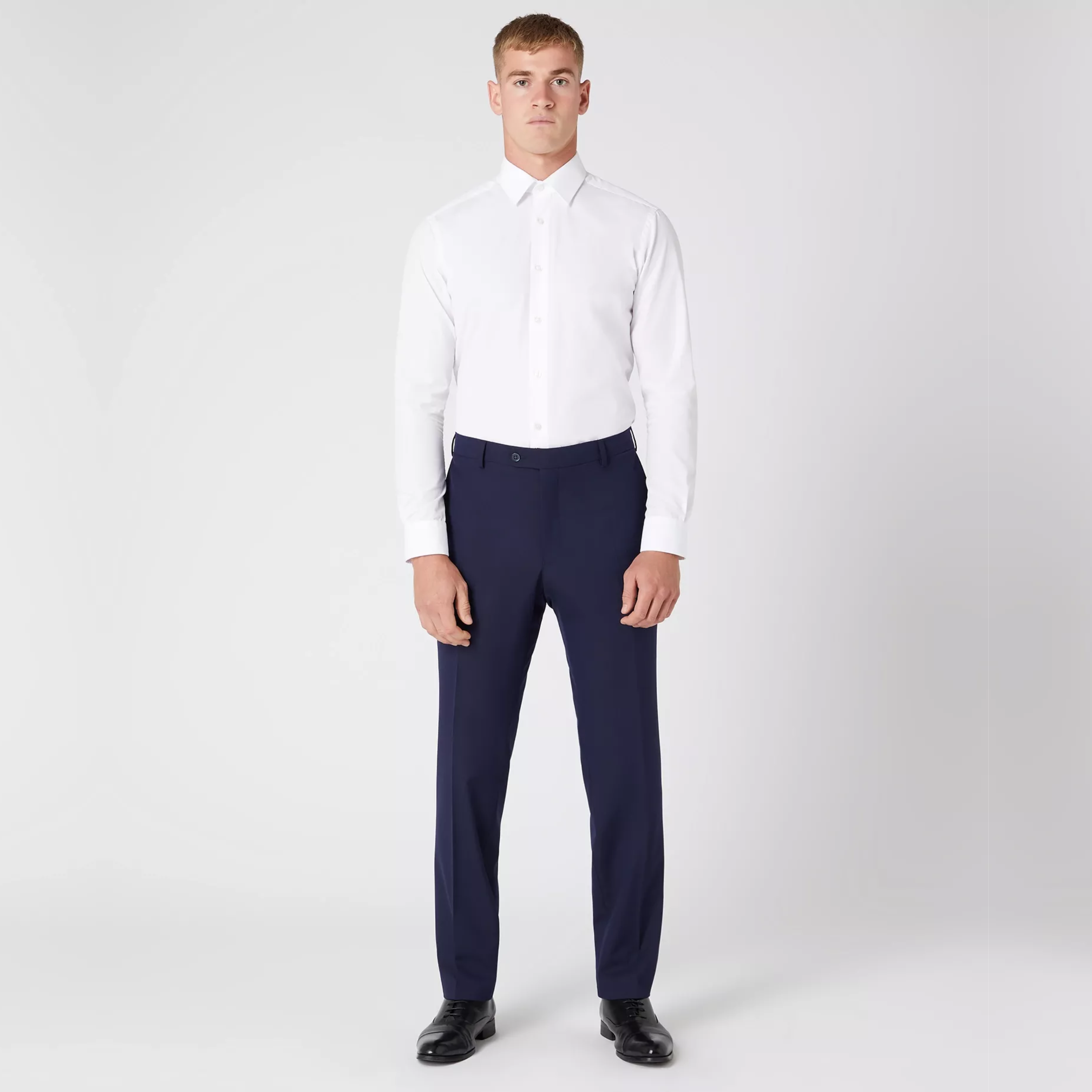 Remus Regular Fit Stretch Suit Palucci Trousers - Navy