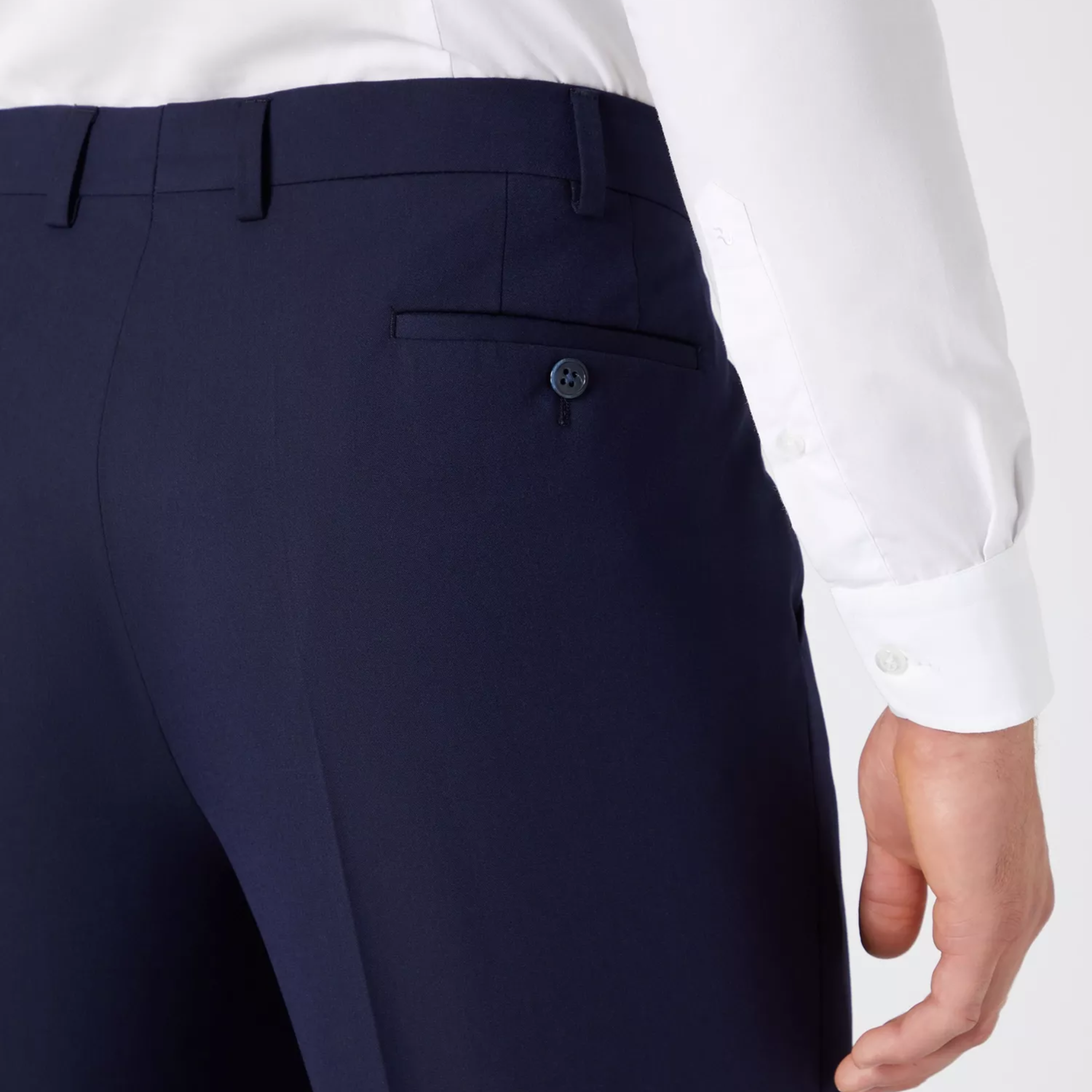 Remus Regular Fit Stretch Suit Palucci Trousers - Navy