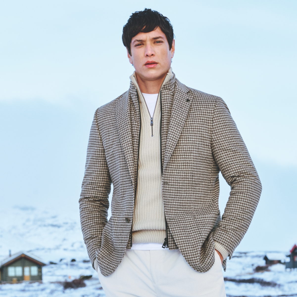 Roy Robson Chunky Rib Knitted Half Zip Jumper - Off White
