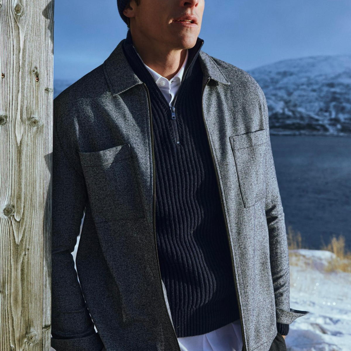 Roy Robson Chunky Rib Knitted Half Zip Jumper - Dark Blue