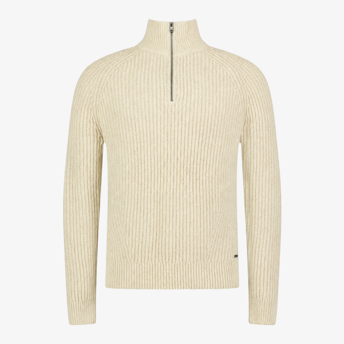 Roy Robson Chunky Rib Knitted Half Zip Jumper - Off White