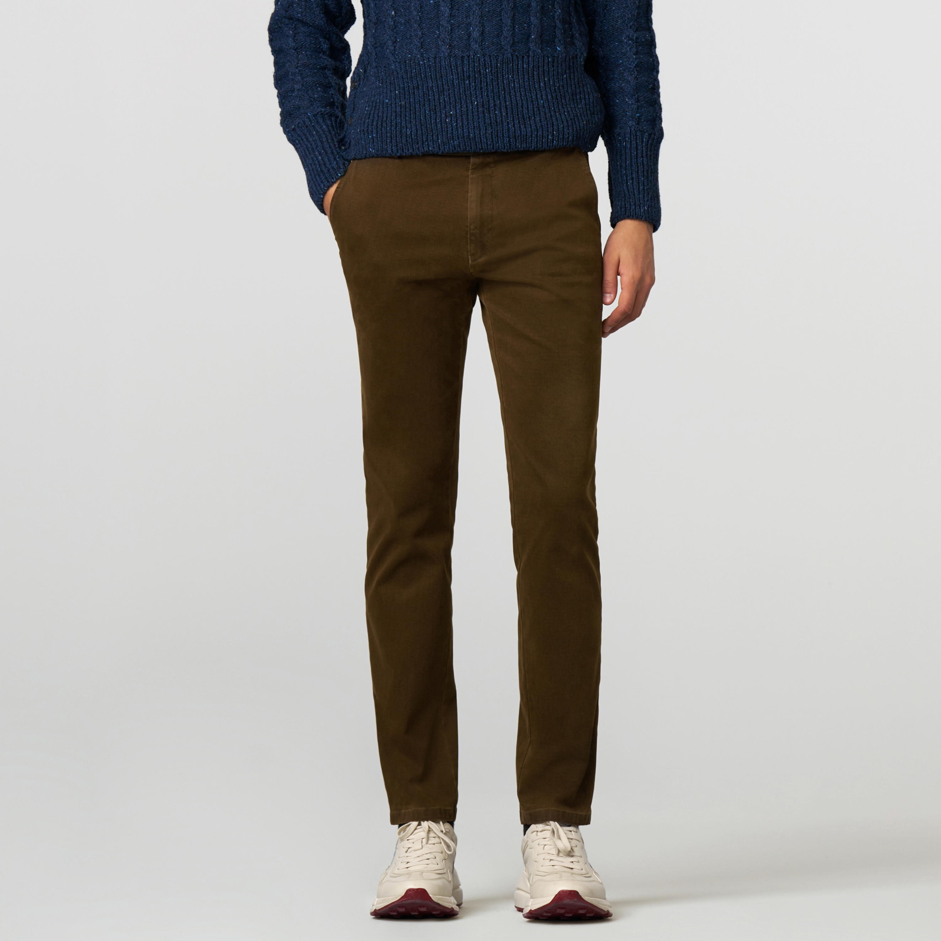 Meyer Bonn Modern Fit Chinos - Brown