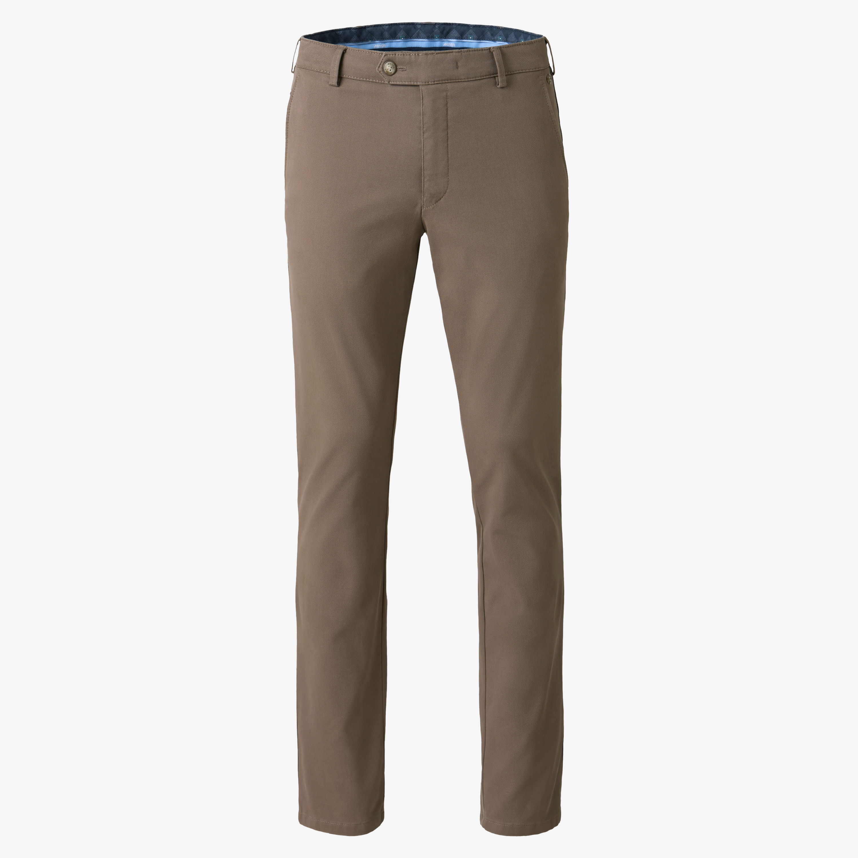 Meyer Bonn Modern Fit Canvas Look Chinos - Stone