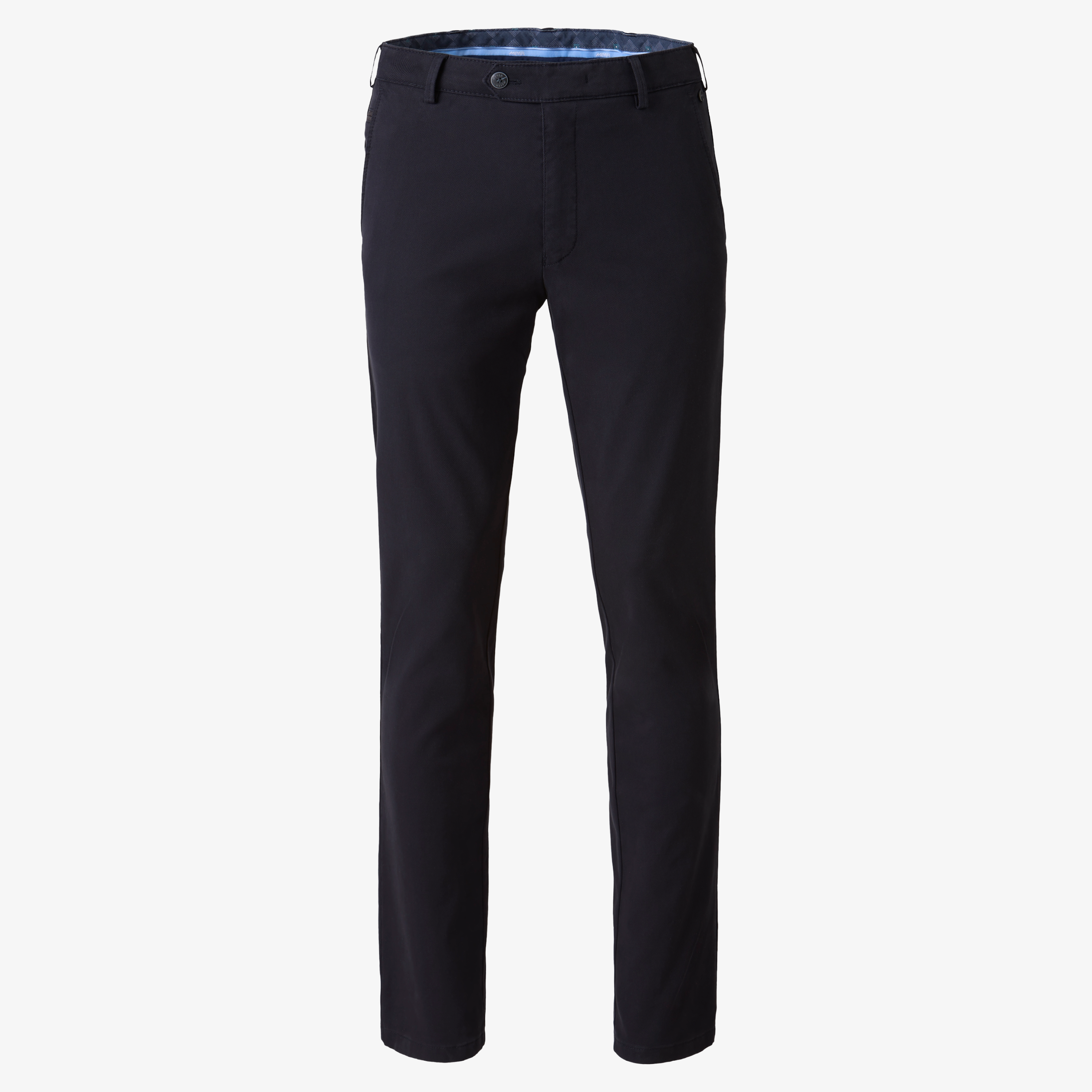 Meyer Bonn Modern Fit Canvas Look Chinos - Navy