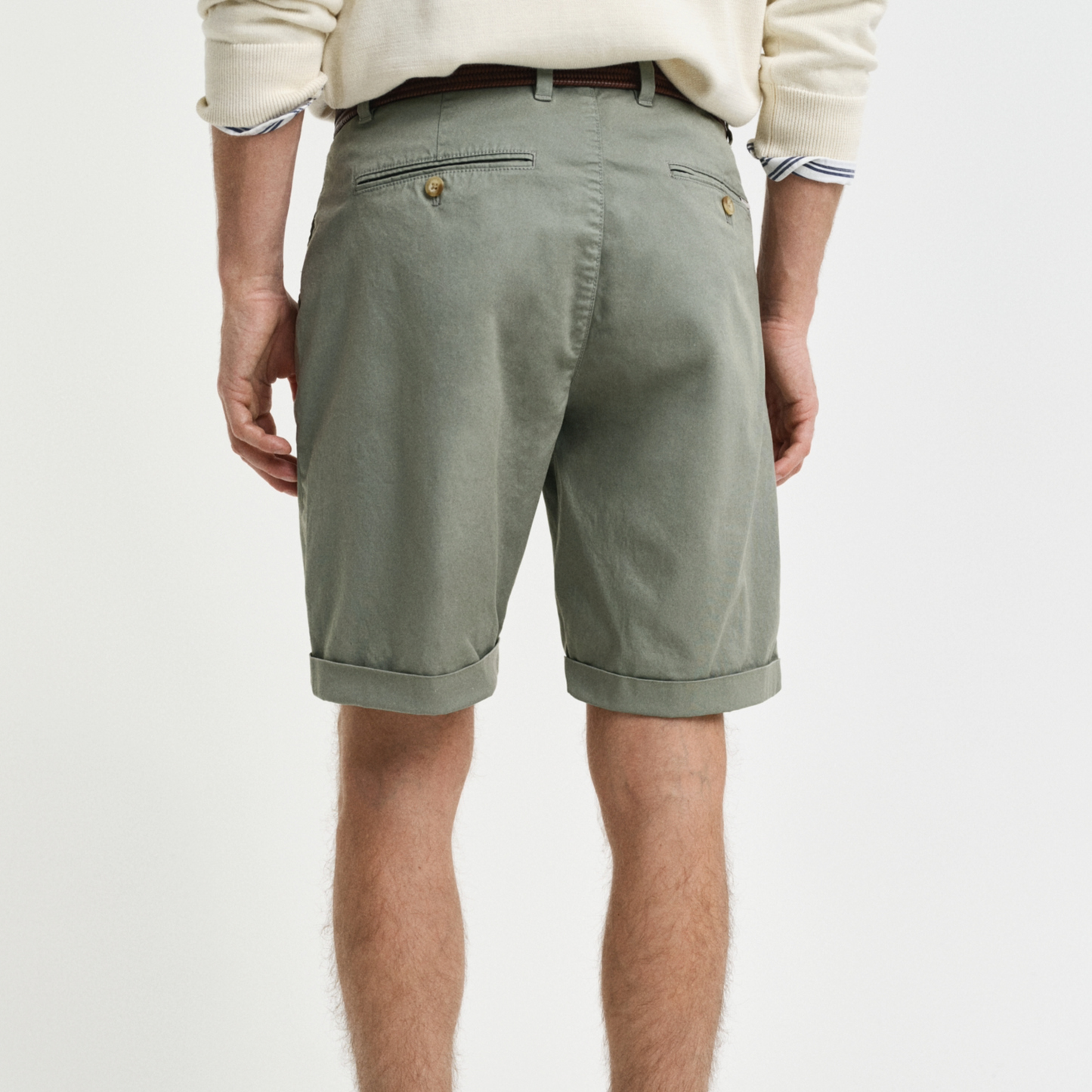 Gant Regular Fit Sunfaded Chino Shorts - Kalamata Green