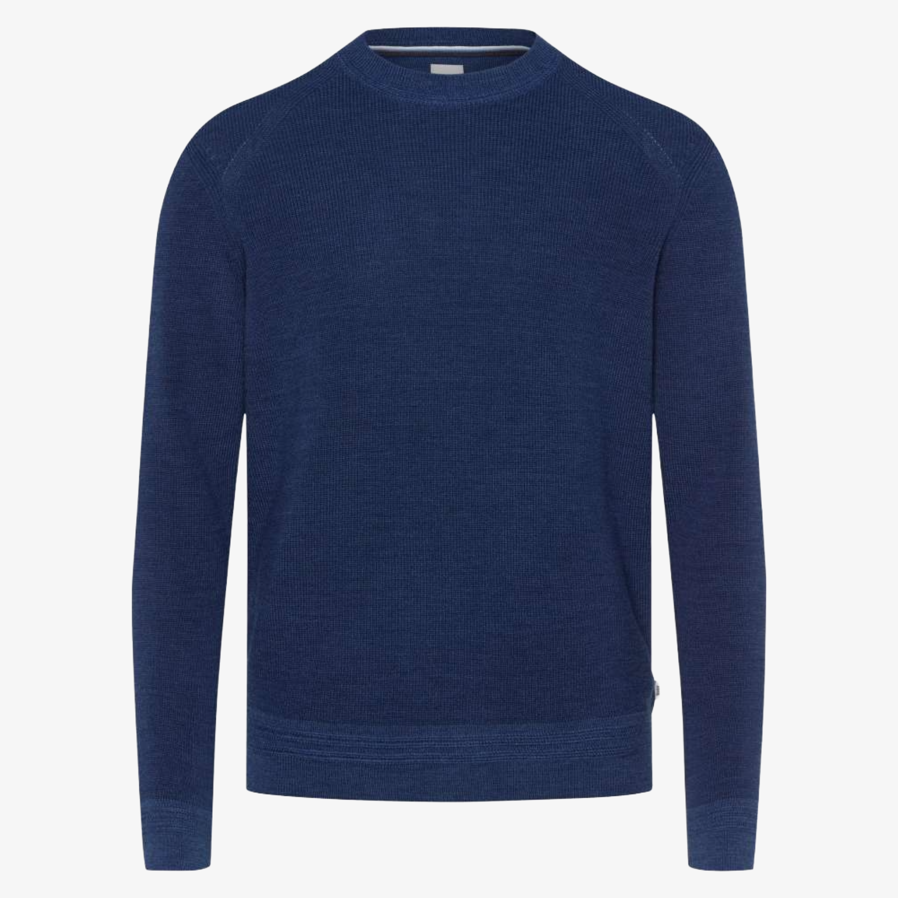 Brax Roy Cotton-Wool Crew Neck Jumper - Baltic Blue