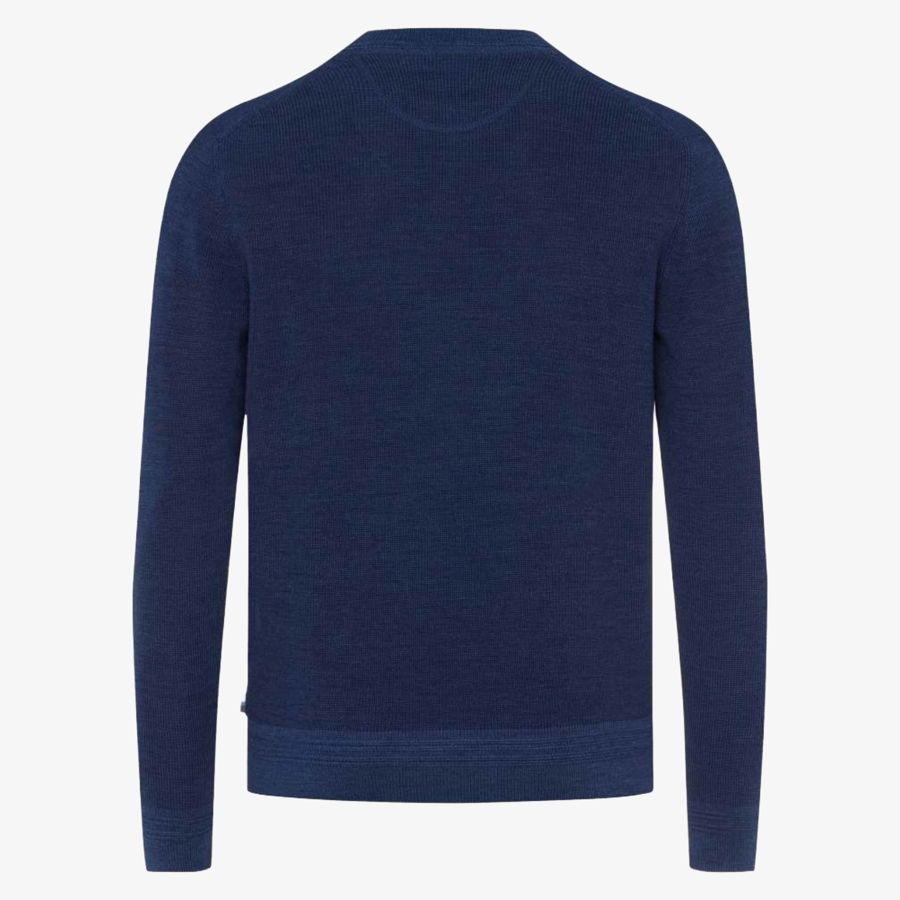 Brax Roy Cotton-Wool Crew Neck Jumper - Baltic Blue