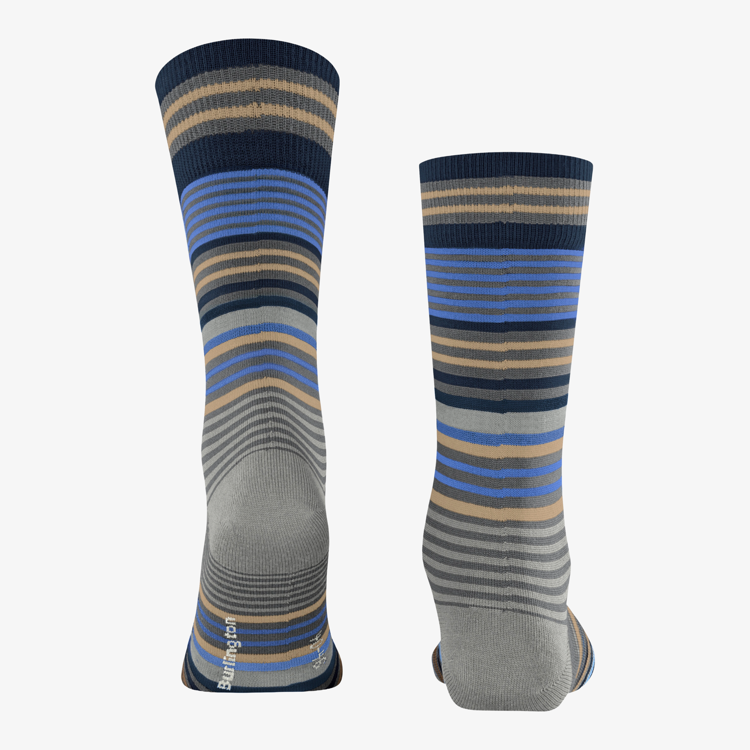 Burlington Stripe Socks - Dark Grey