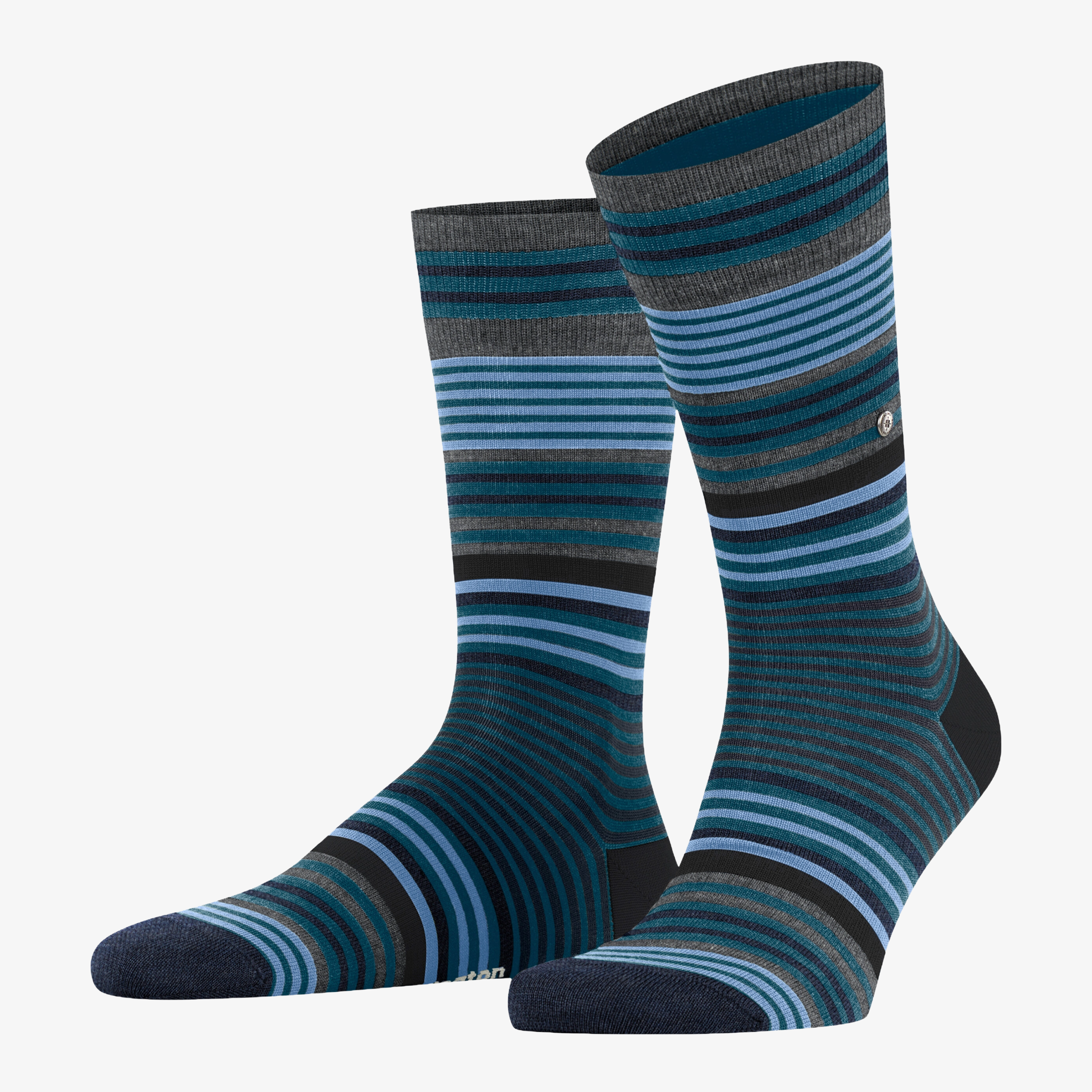 Burlington Stripe Socks - Lagoon