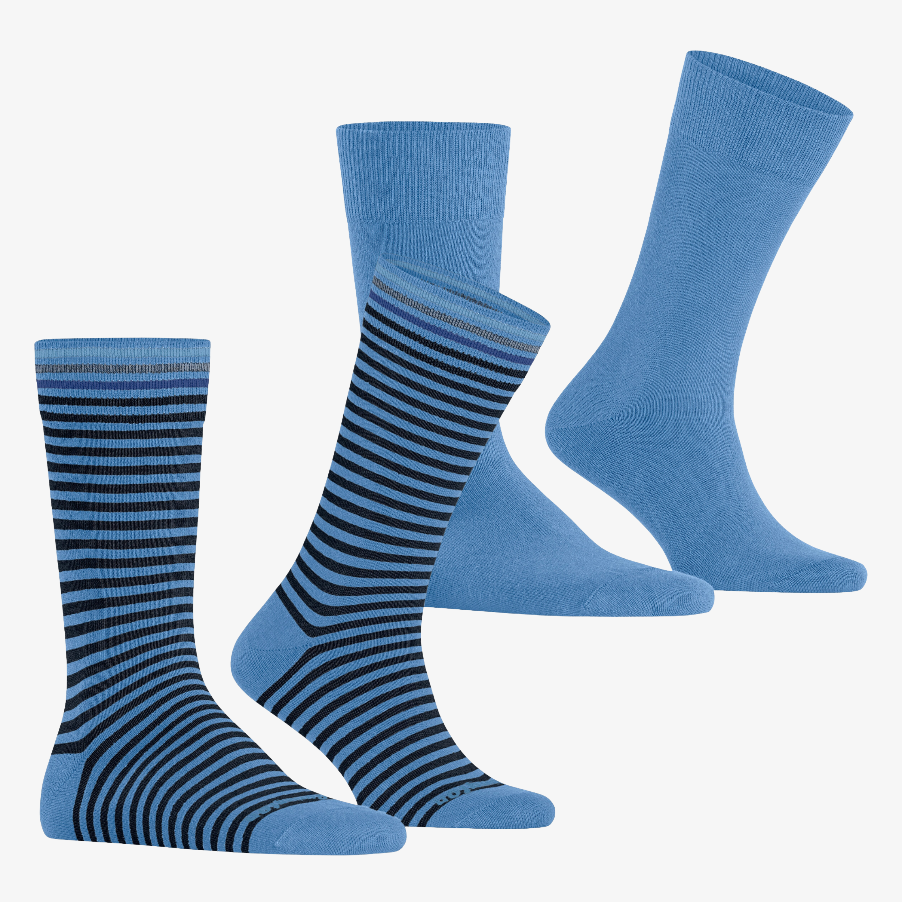 Burlington Everyday Stripe 2 Pack Socks - Blue