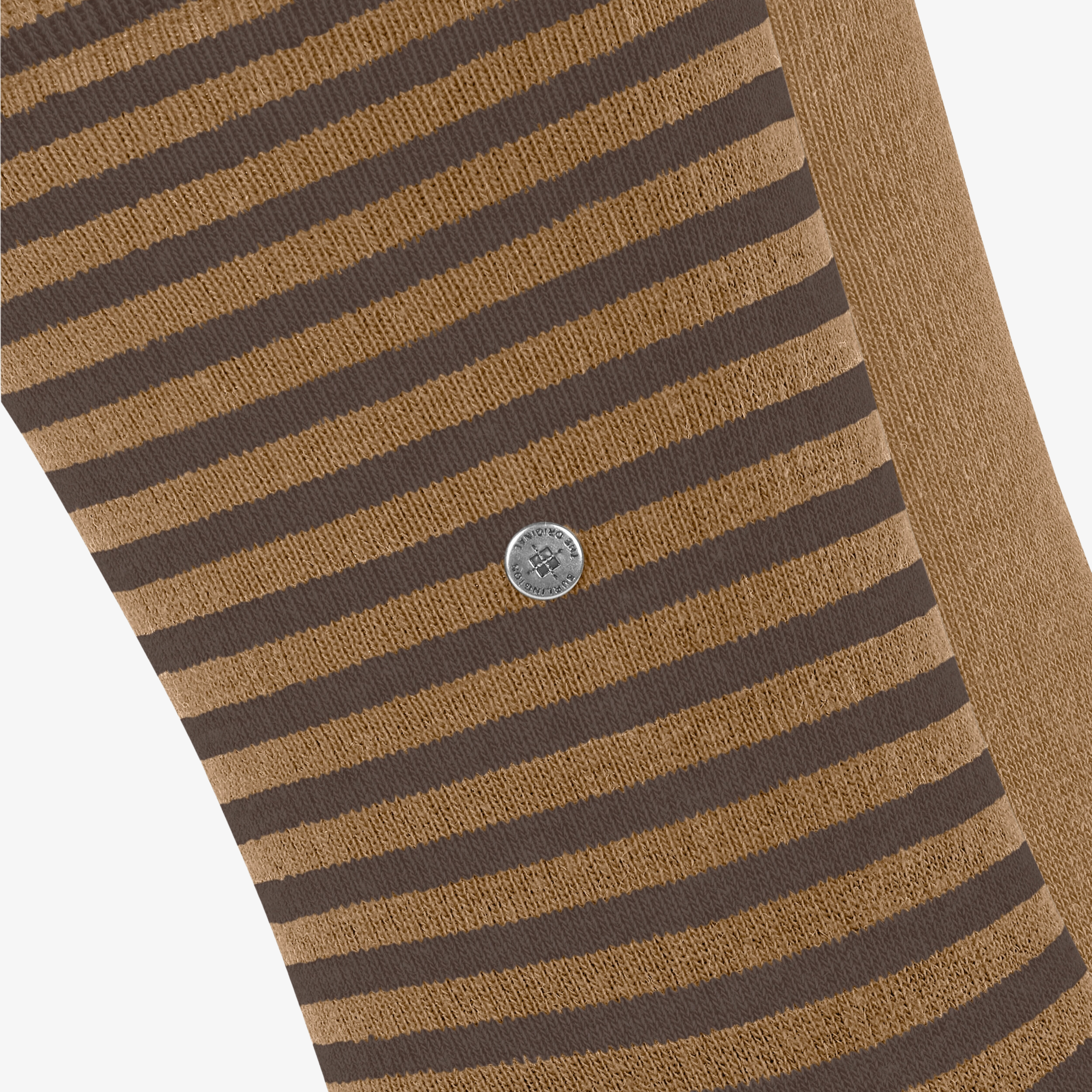 Burlington Everyday Stripe 2 Pack Socks - Brown Sugar