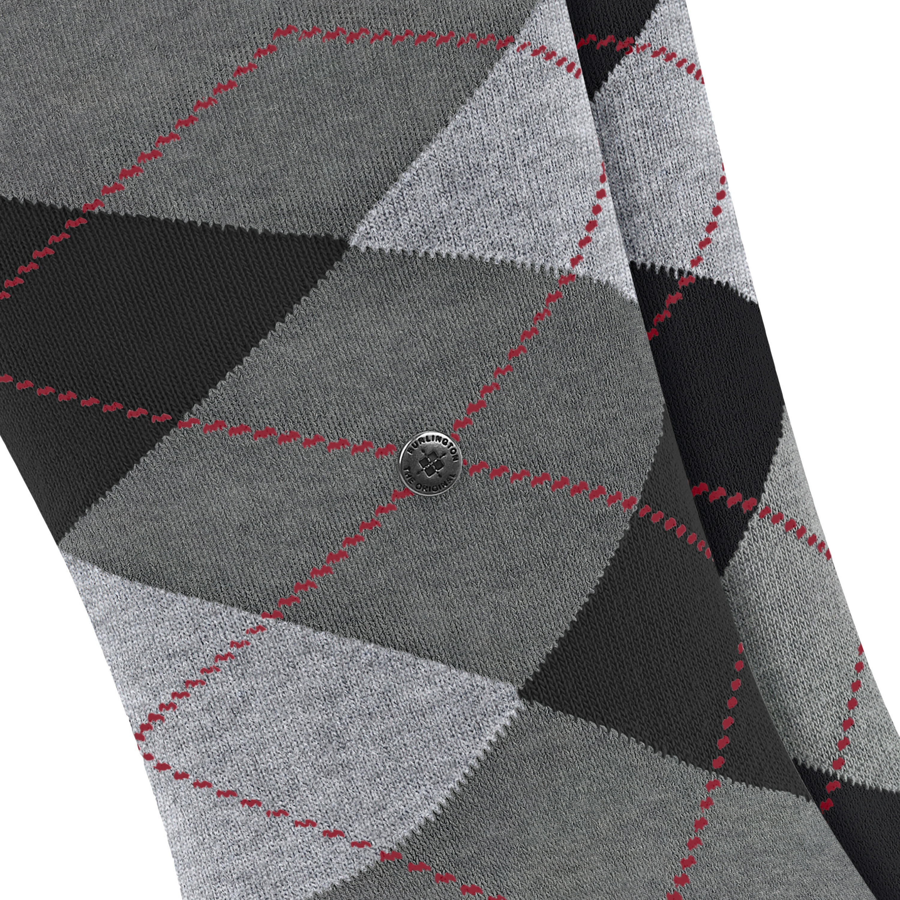 Burlington Everyday Argyle 2 Pack Socks - Light Grey