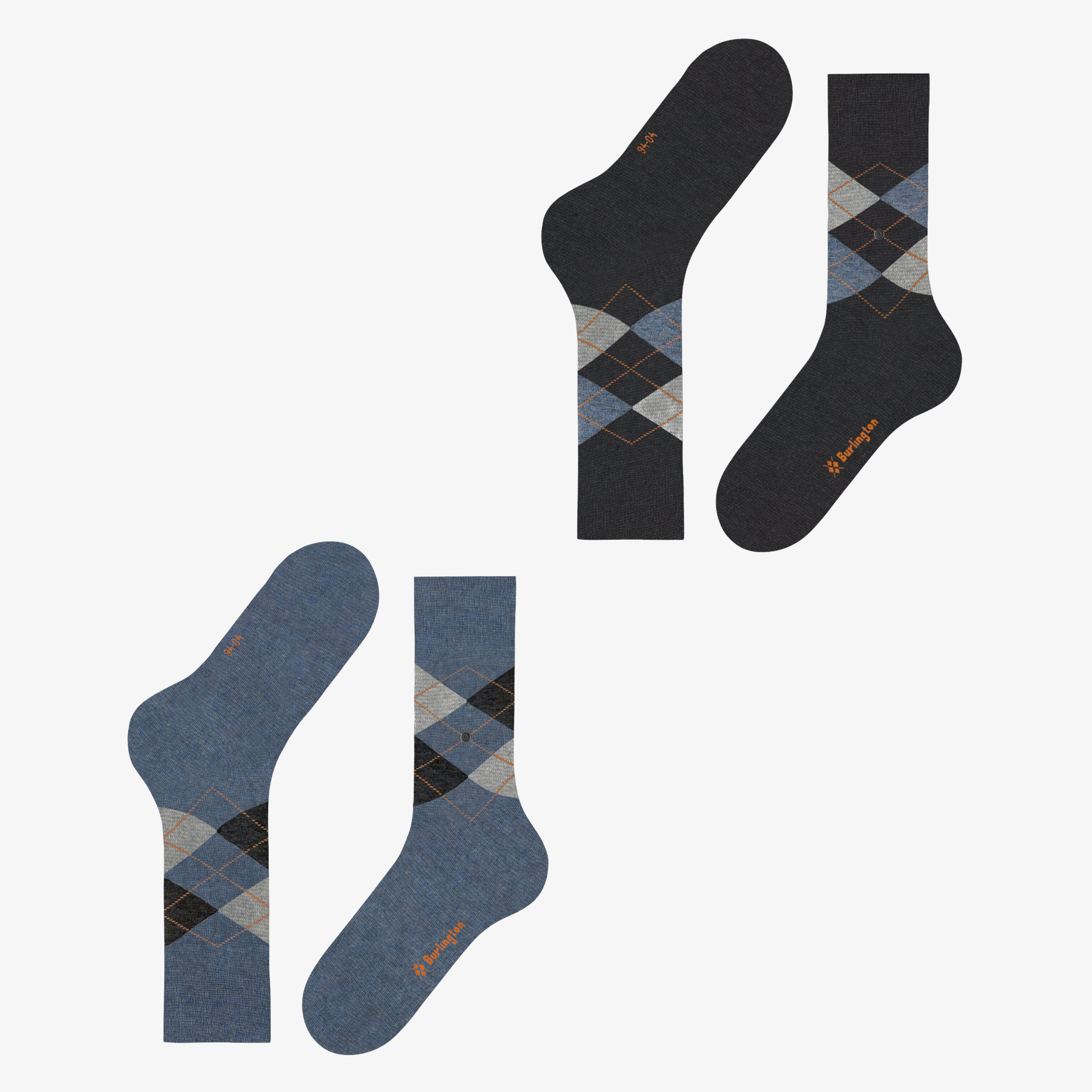 Burlington Everyday Argyle 2 Pack Socks - Blue