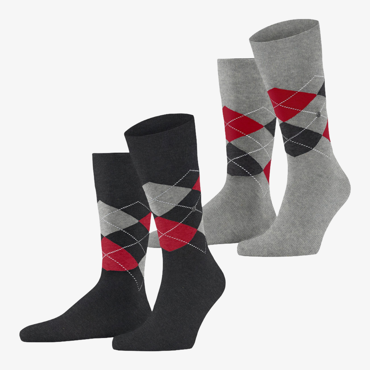 Burlington Everyday Argyle 2 Pack Socks - Oil Melange