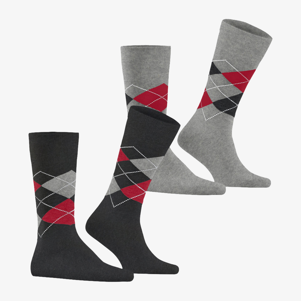 Burlington Everyday Argyle 2 Pack Socks - Oil Melange