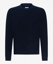 Load image into Gallery viewer, BRAX Cotton-Wool Crew Neck in Navy 21-2007 Roy
