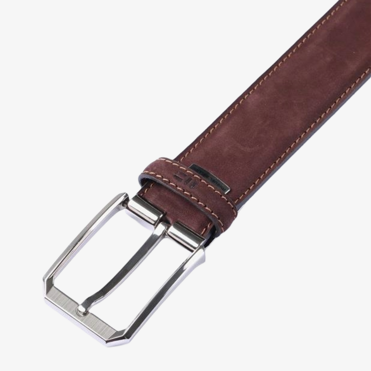 Miguel Bellido 35mm Suede Belt - Dark Brown