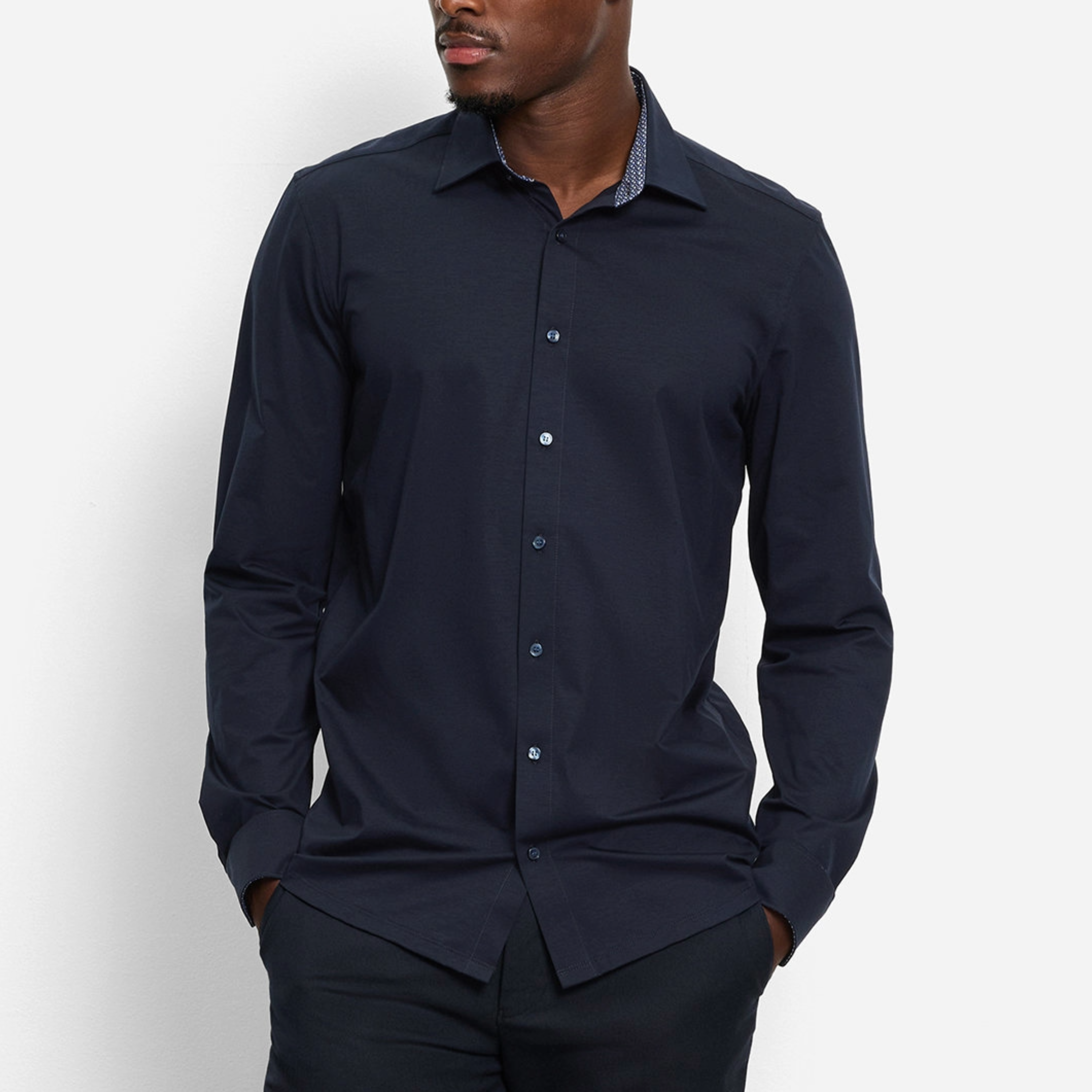 Olymp 24/7 Level 5 Jersey Shirt - Navy