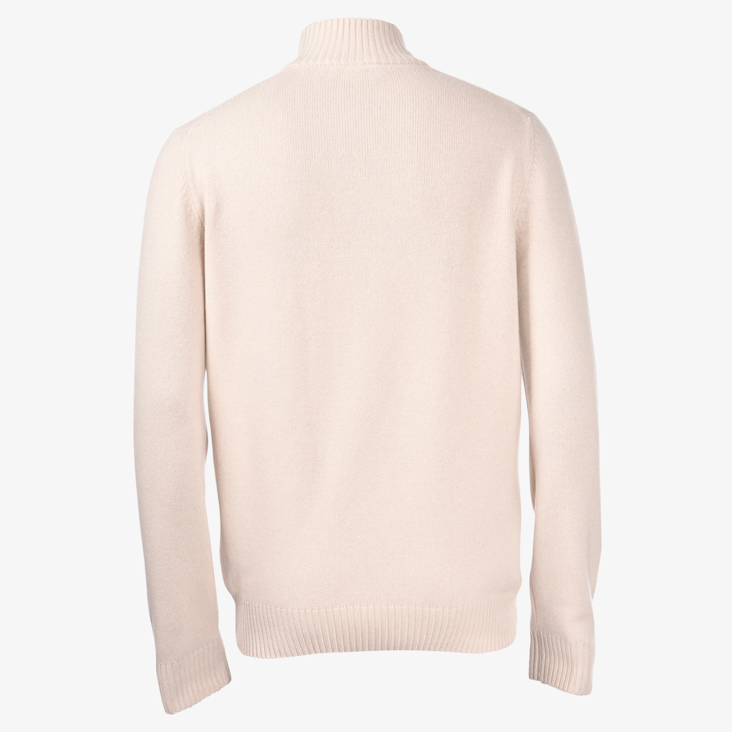 Gran Sasso 2-Ply Cashmere Blend 1/2 Zip Knitted Jumper - Off White