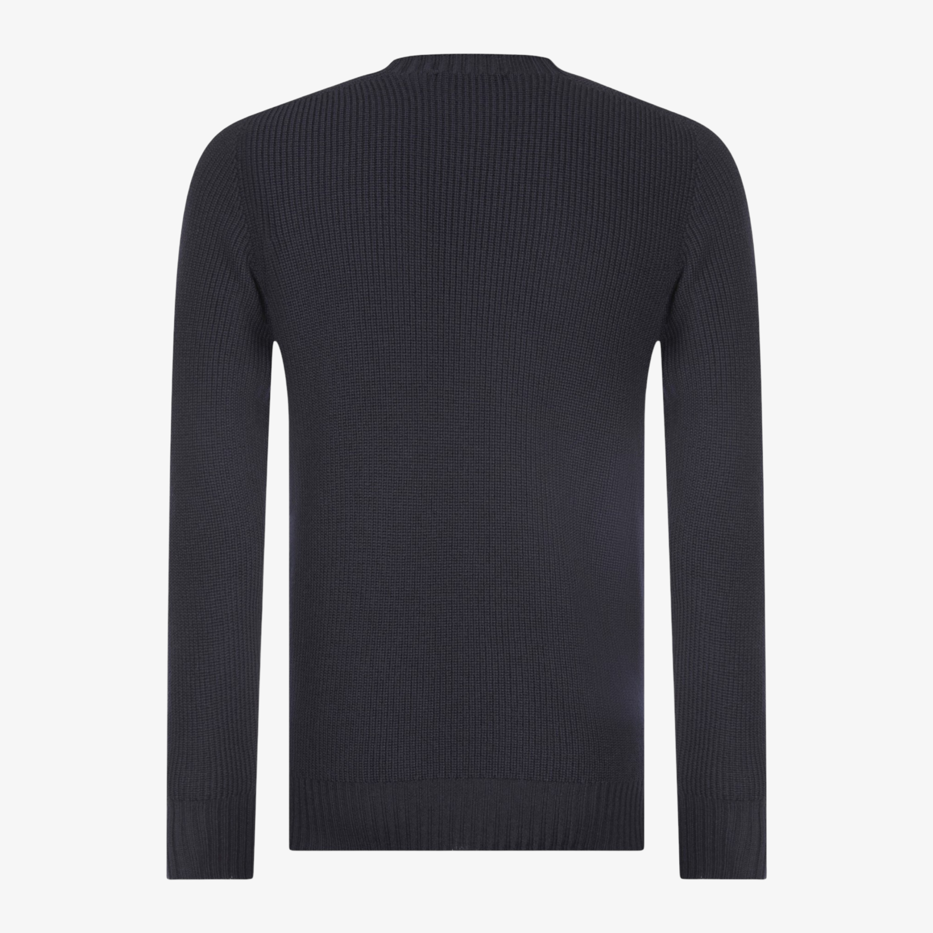Gran Sasso Rain Wool Crew Neck Jumper  - Dark Blue Melange